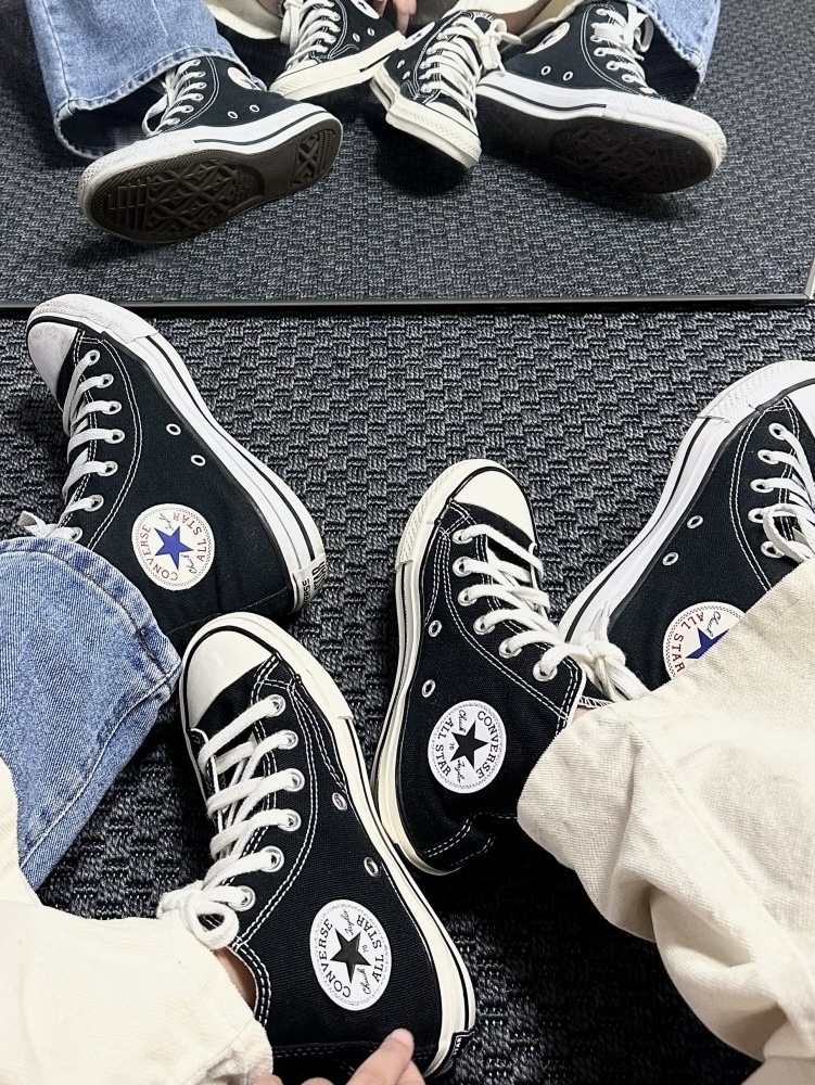 Converse Chuck Taylor All Star Hi Black 착용 스타일 - 2