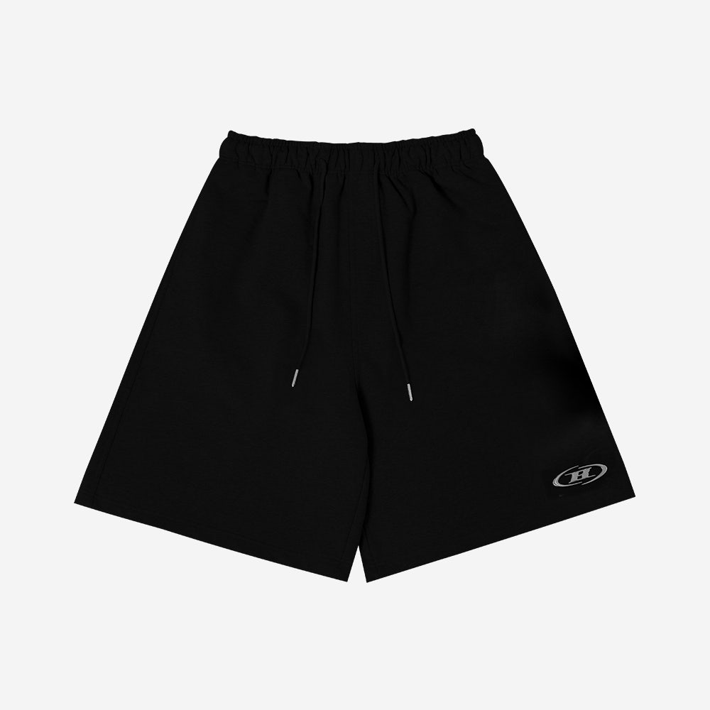 【BORN TO WIN】Chrome B Black Line ハーフパンツ/韓国ブランド 본투윈 크롬 B 로고 하프 팬츠 롱 Ver 블랙 | BORN TO WIN | KREAM