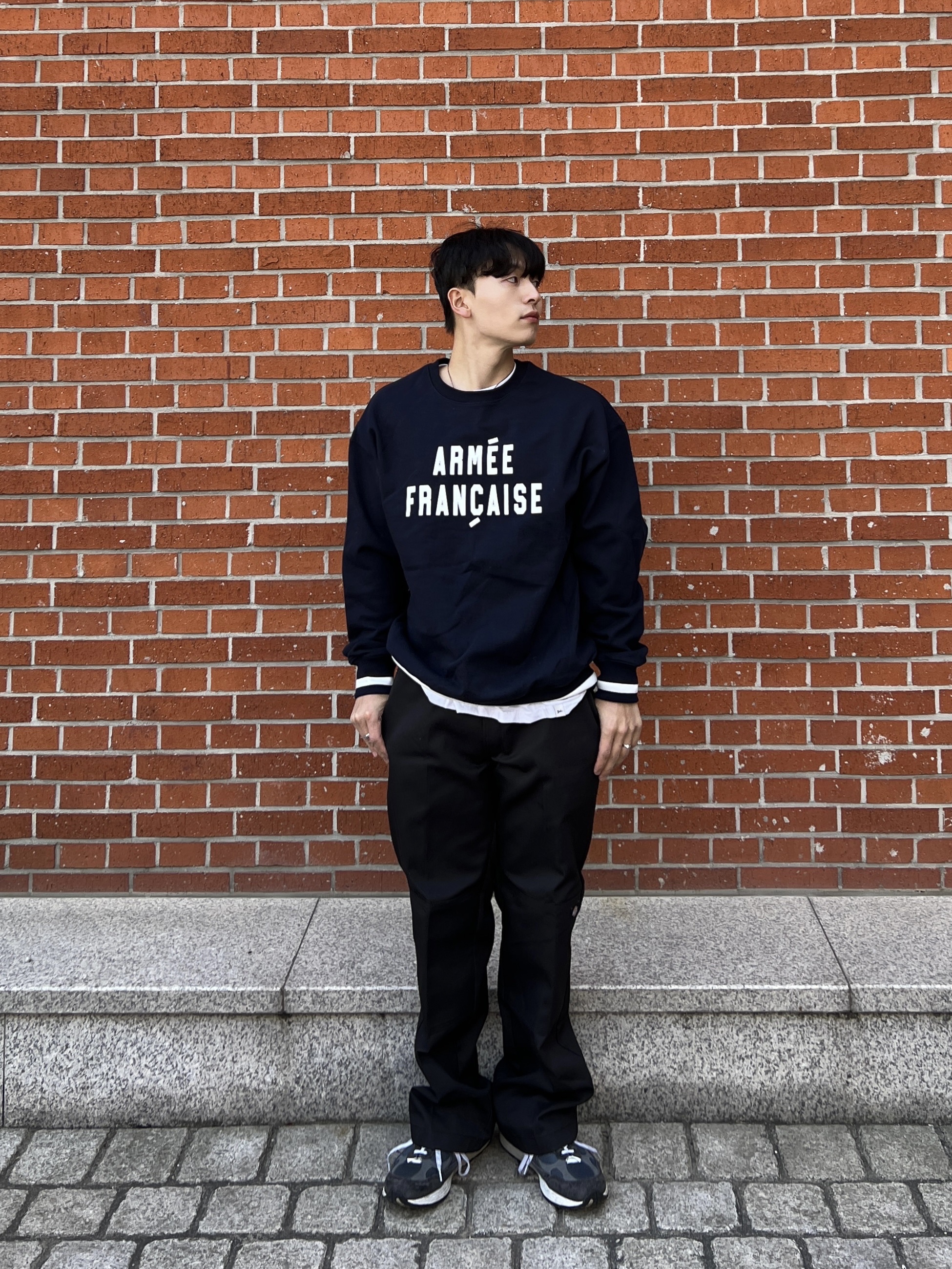 New Balance 992 Made in USA Navy 착용 스타일 - 2