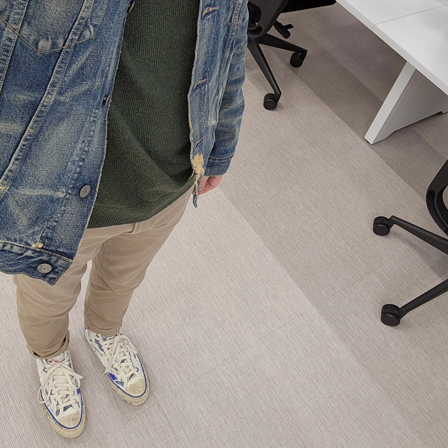 Converse x Ader Error Chuck 70 High White 착용 스타일