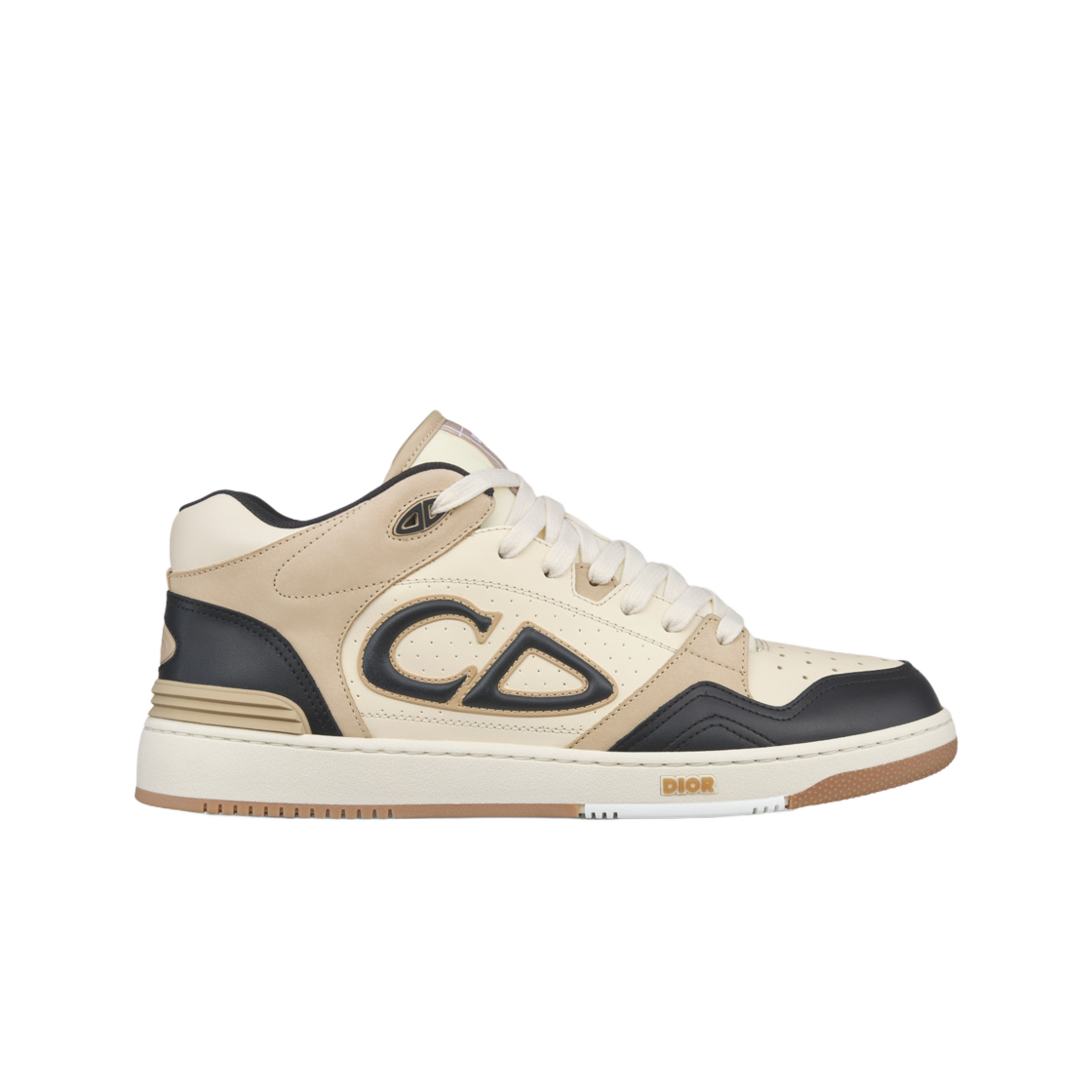 3SH141ZXT-H169 Dior B57 Mid-Top Sneaker Black Cream Beige