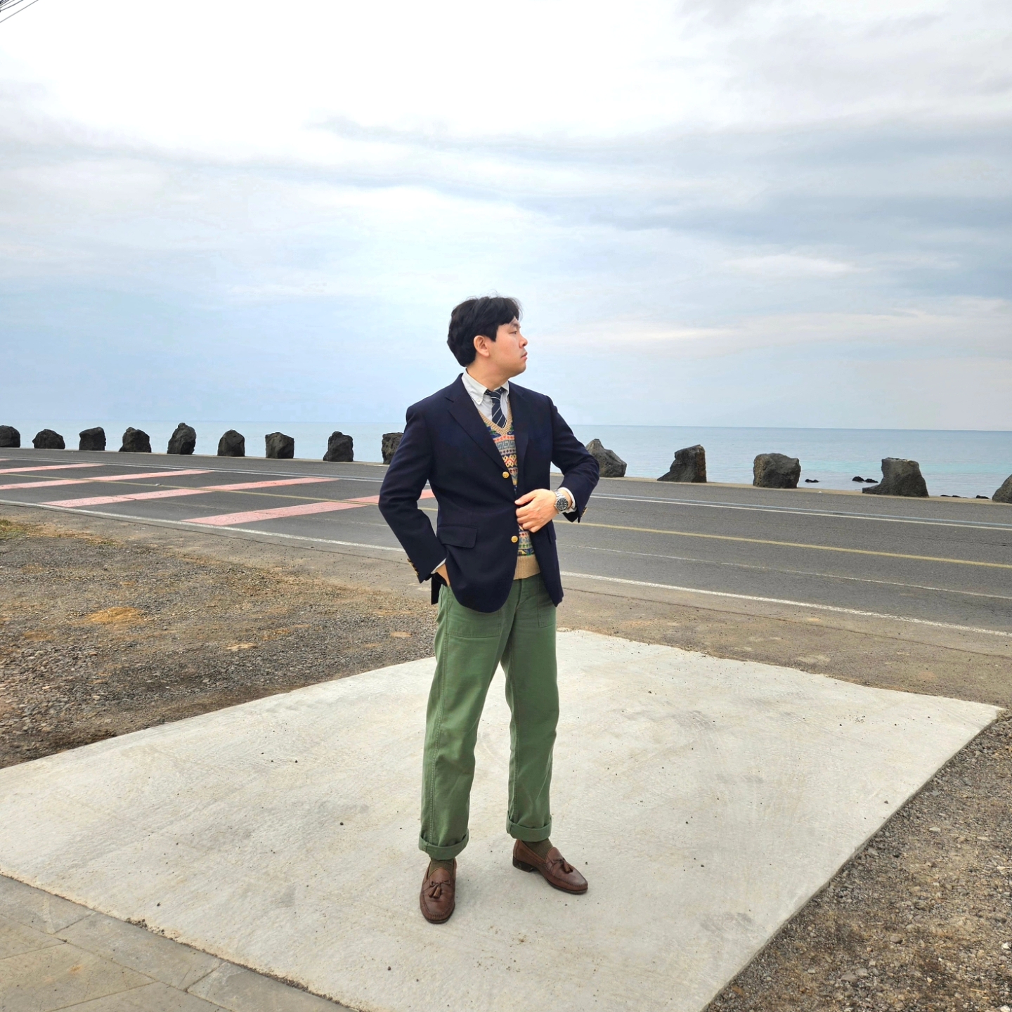 Orslow 5002 US Army Fatigue Pants Green, Rolex Submariner 41mm 124060 Black Oyster 착용 스타일 - 5
