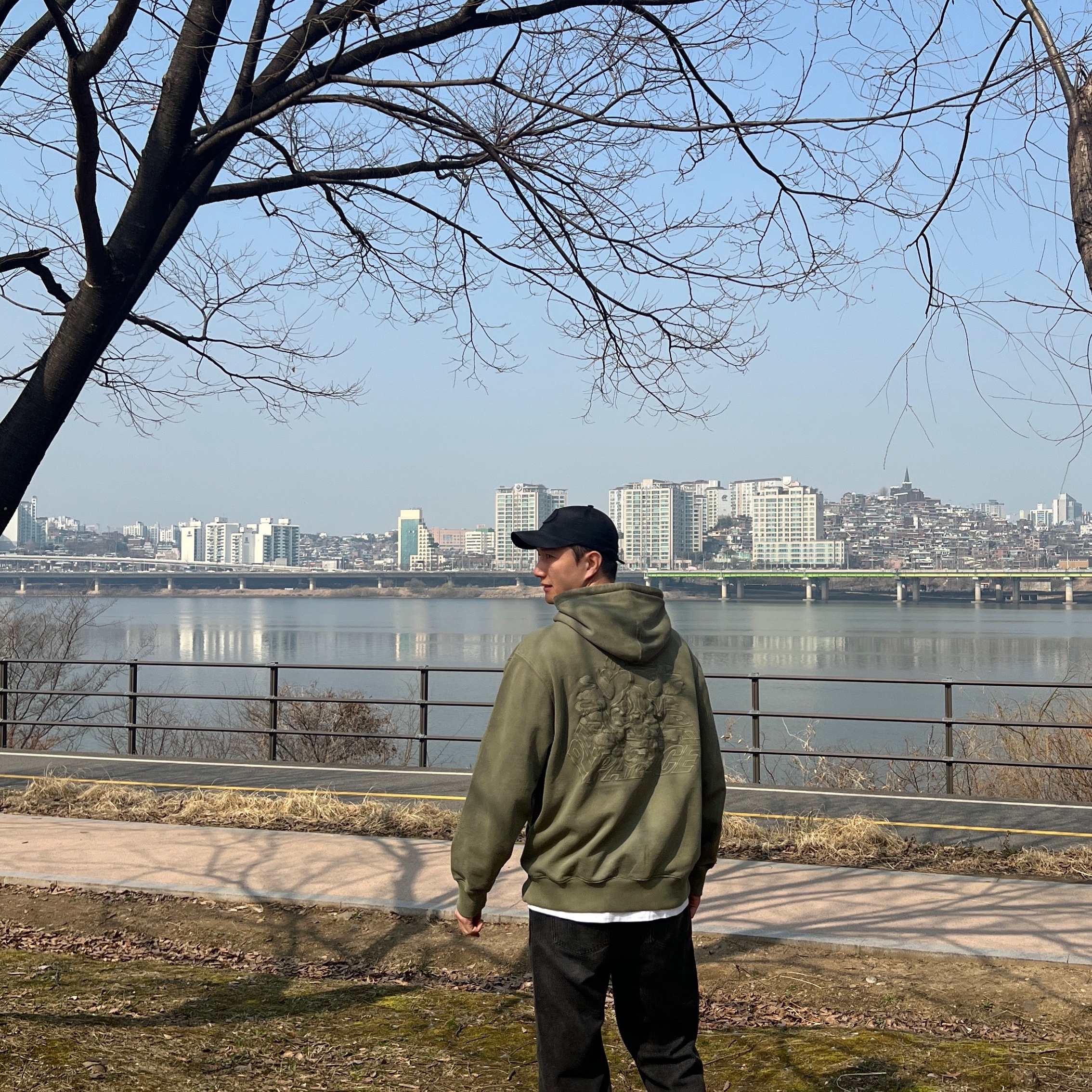 Palace Demon Hood The Deep Green - 23FW 착용 스타일