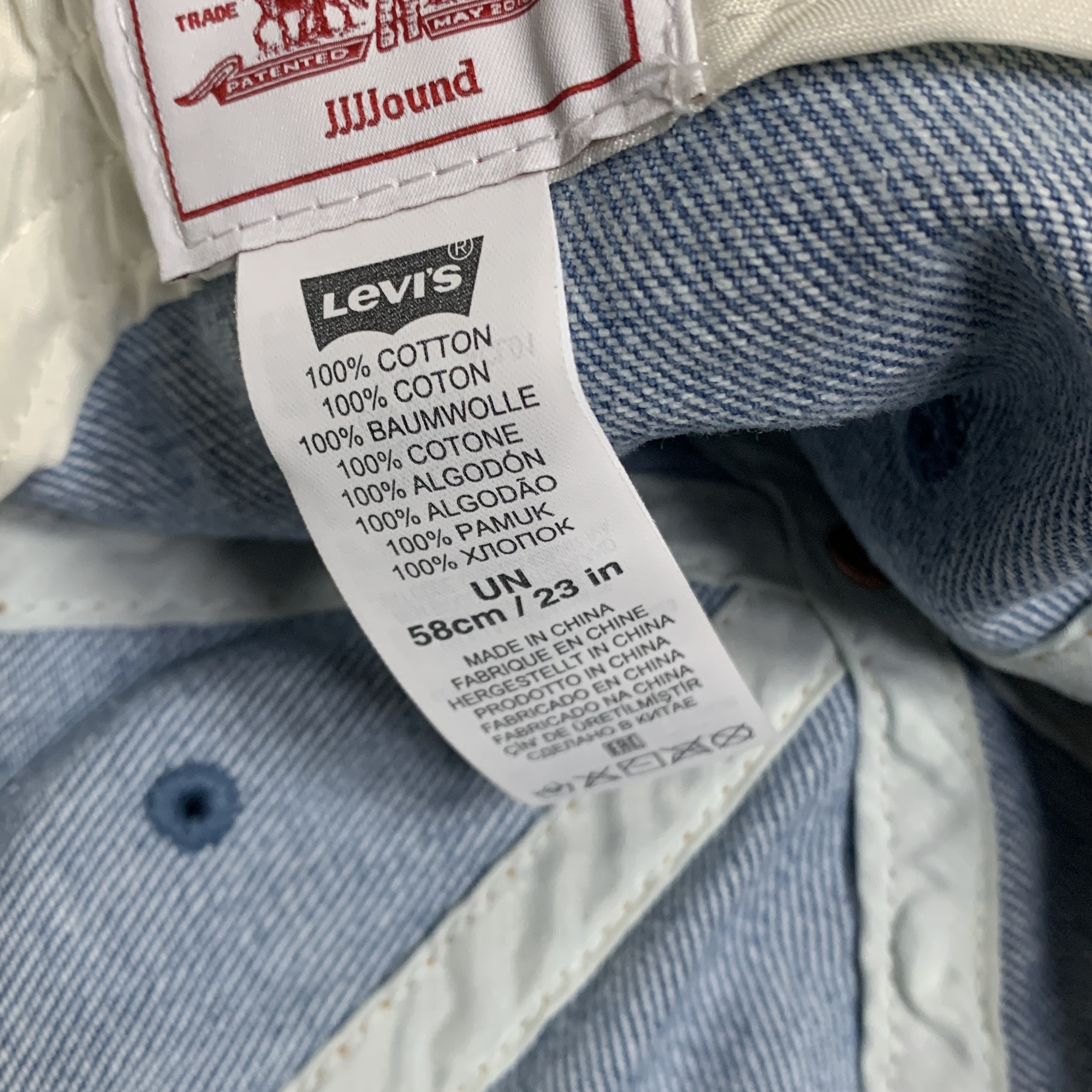 Levi's x JJJJound 6 Panel Denim Cap Blue 착용 스타일 - 4