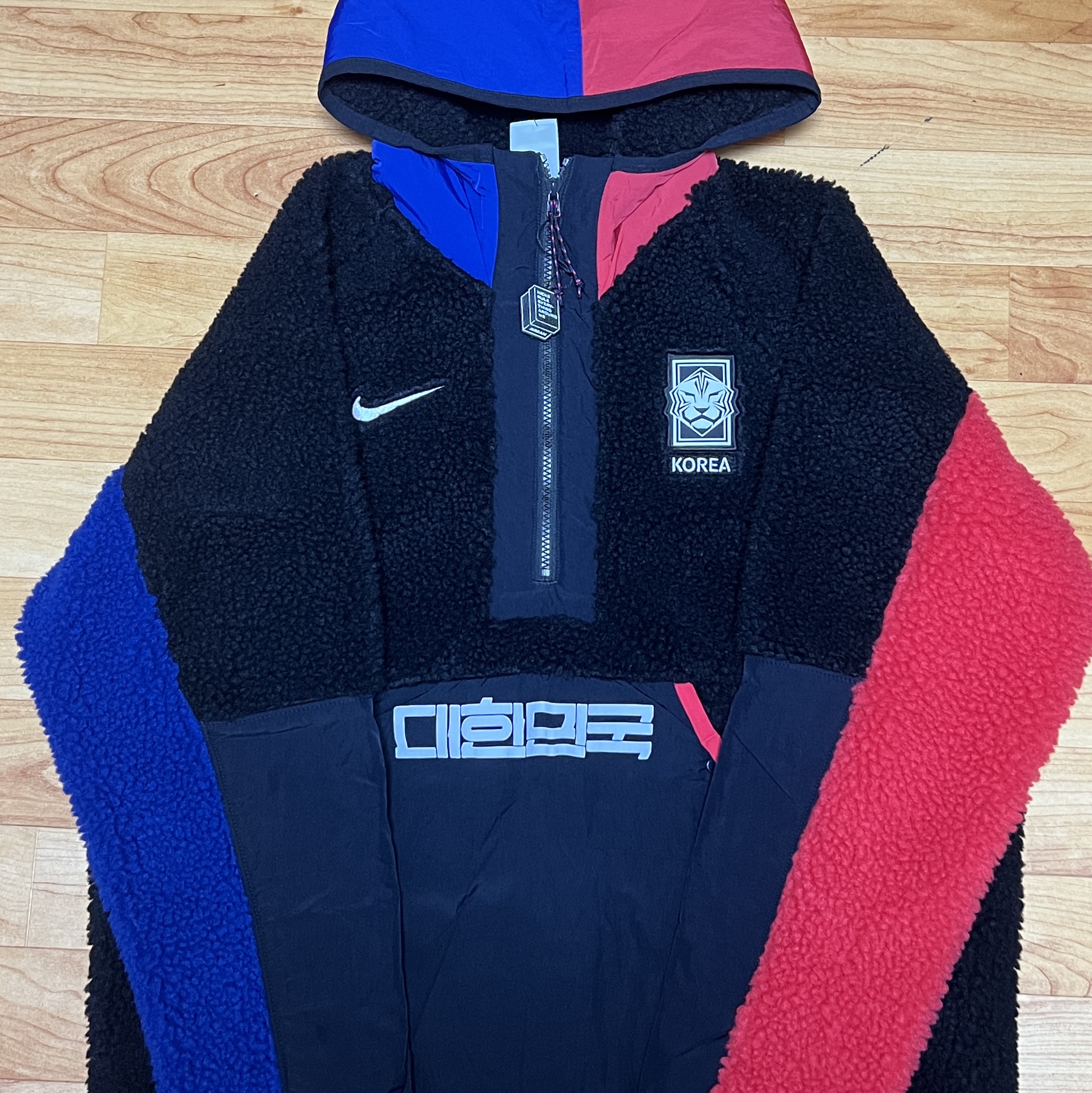 Nike Korea NSW Half Zip Winter Hoodie Black - Asia 착용 스타일 - 2