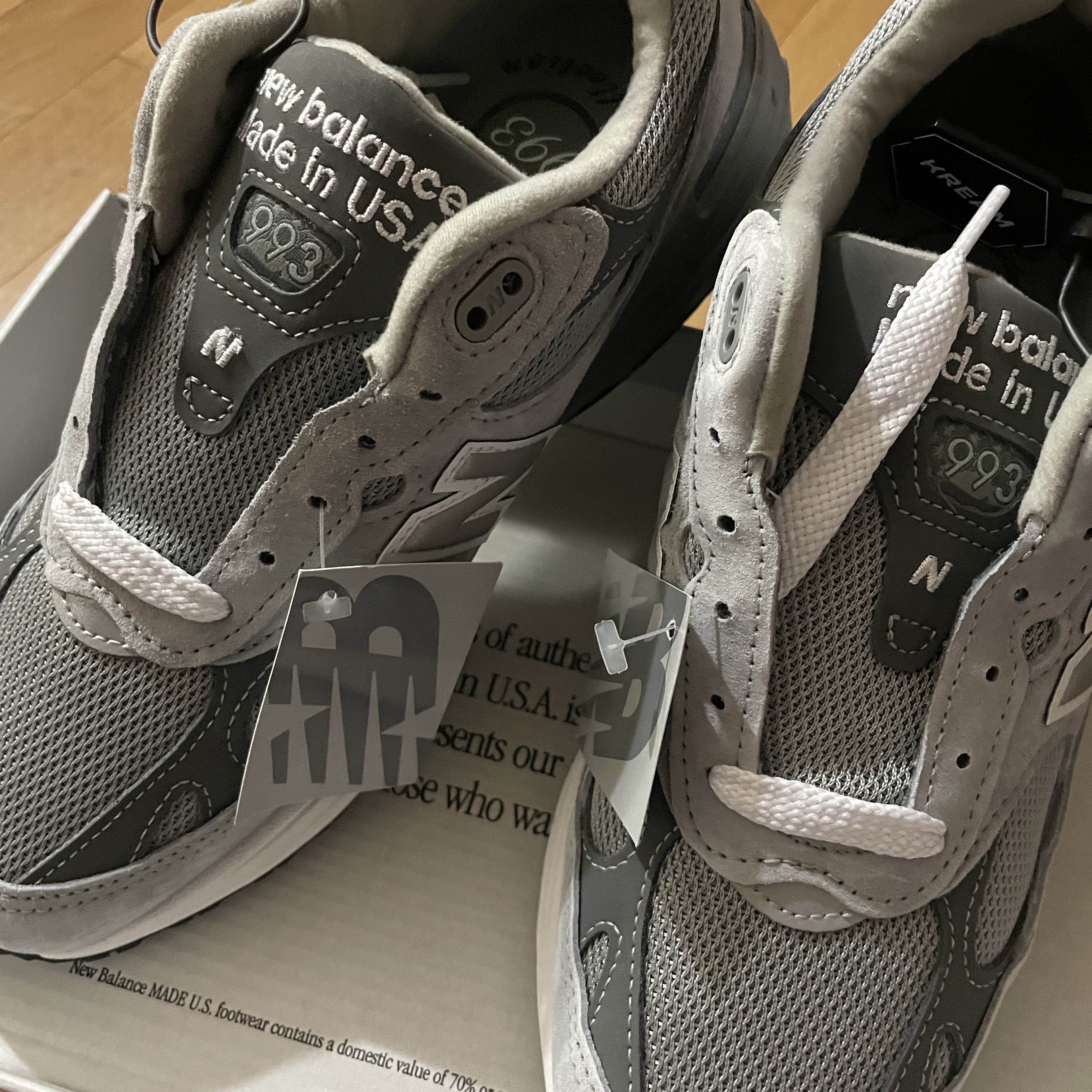 New Balance 993 Made in USA Grey - D Standard 착용 스타일