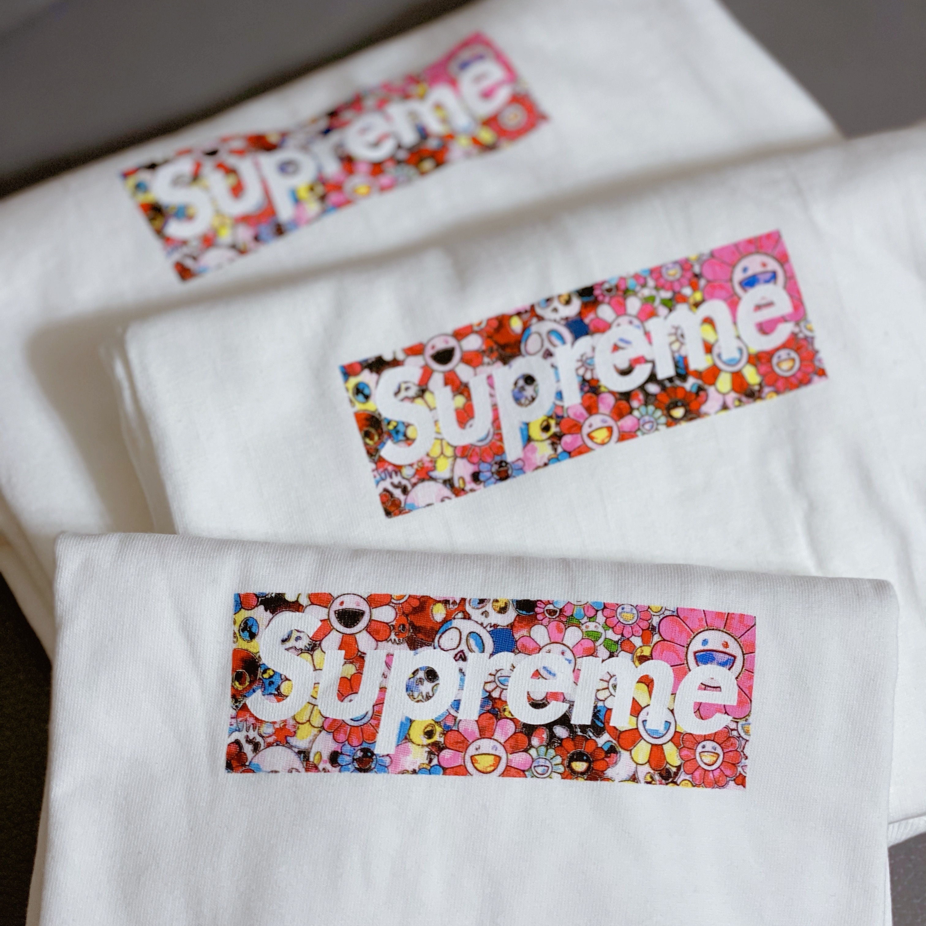 Supreme x Murakami Takashi COVID-19 Relief Box Logo T-Shirt White - 20SS 착용 스타일