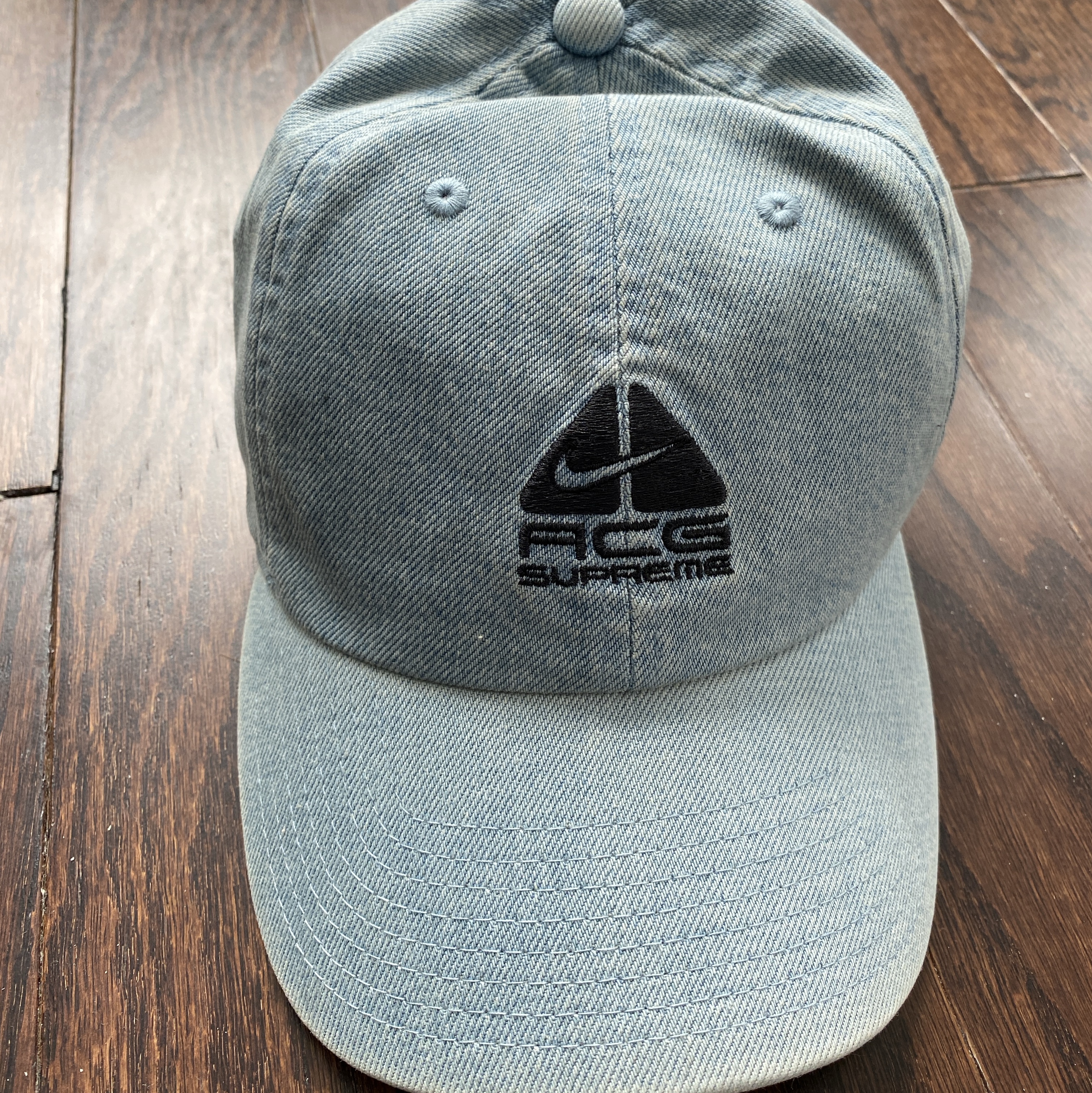 Supreme x Nike ACG Denim 6-Panel Washed Blue - 22FW 착용 스타일 - 1