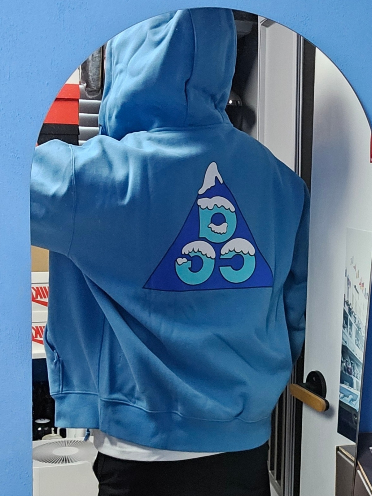 Nike ACG Therma-Fit Full Zip Graphic Hoodie Dutch Blue 착용 스타일 - 2
