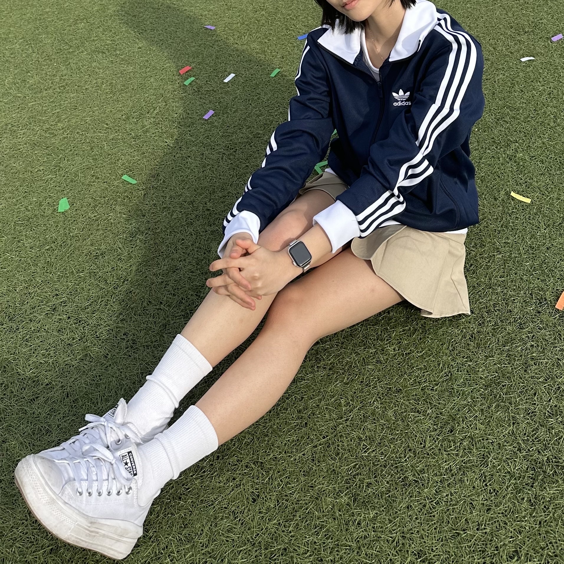(W) Converse Chuck Taylor All Star Move Ox White, Adidas Adicolor Classic Beckenbauer Track Top Night Indigo - KR Sizing 착용 스타일