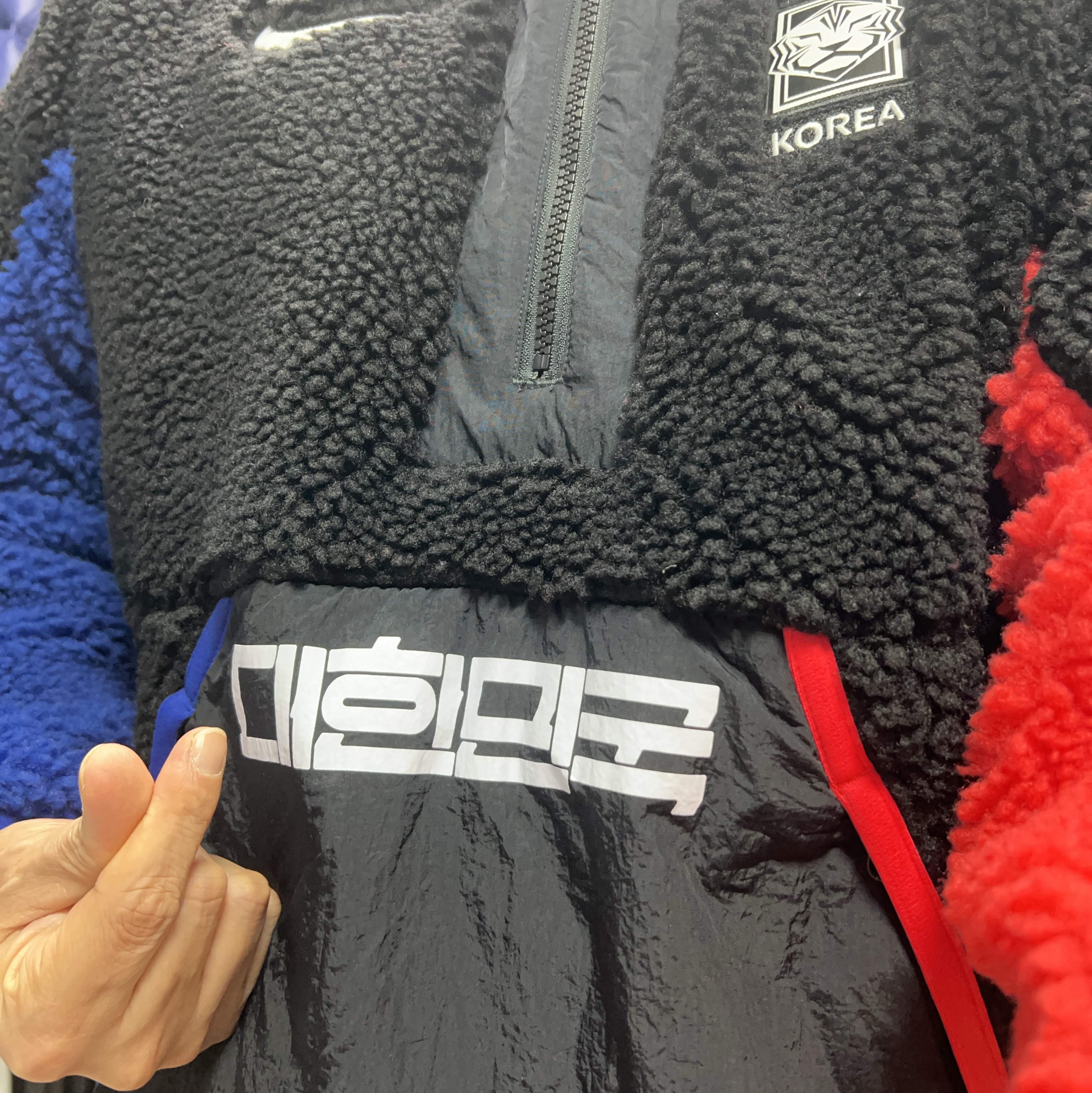 Nike Korea NSW Half Zip Winter Hoodie Black - Asia 착용 스타일 - 1