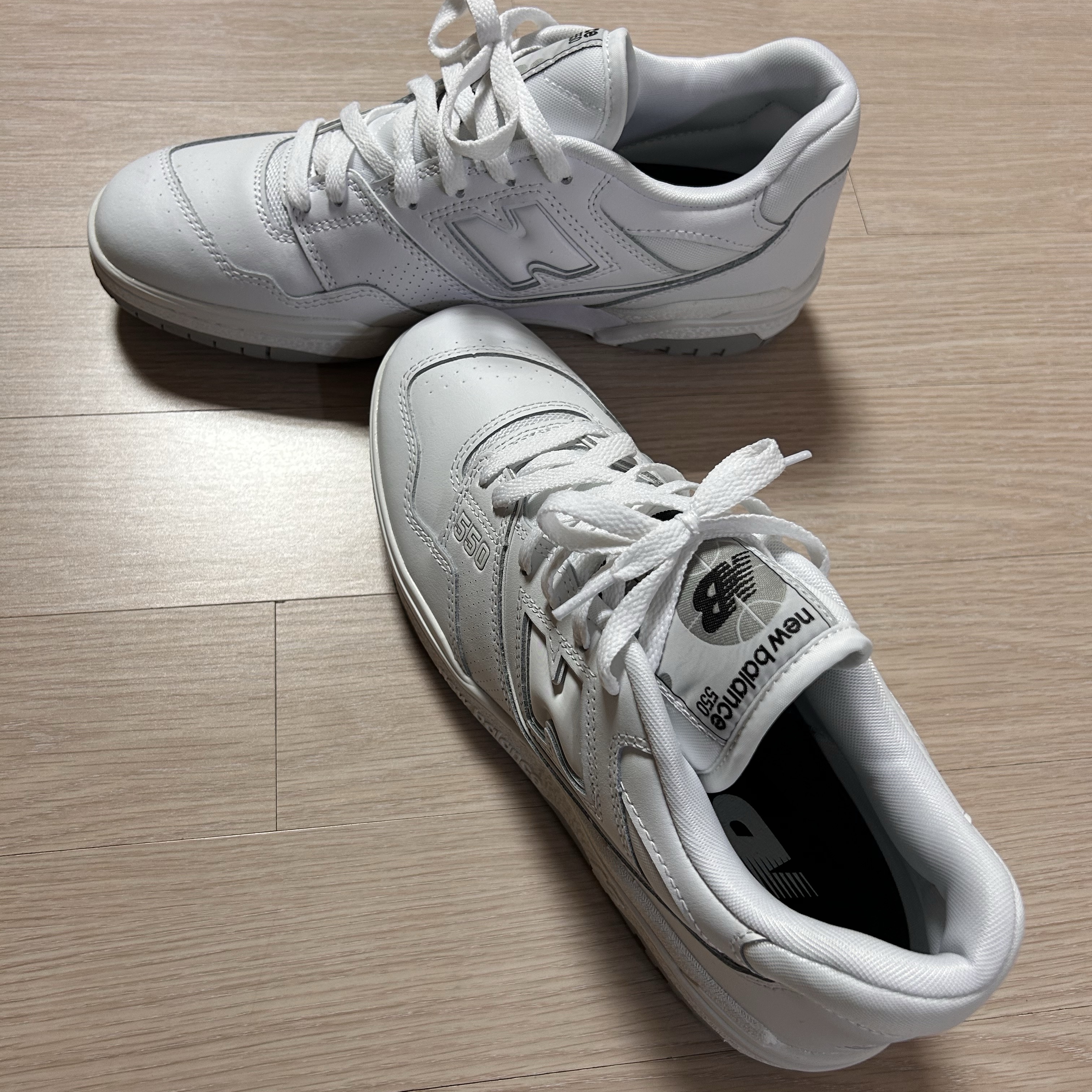 New Balance 550 White - D Standard 착용 스타일