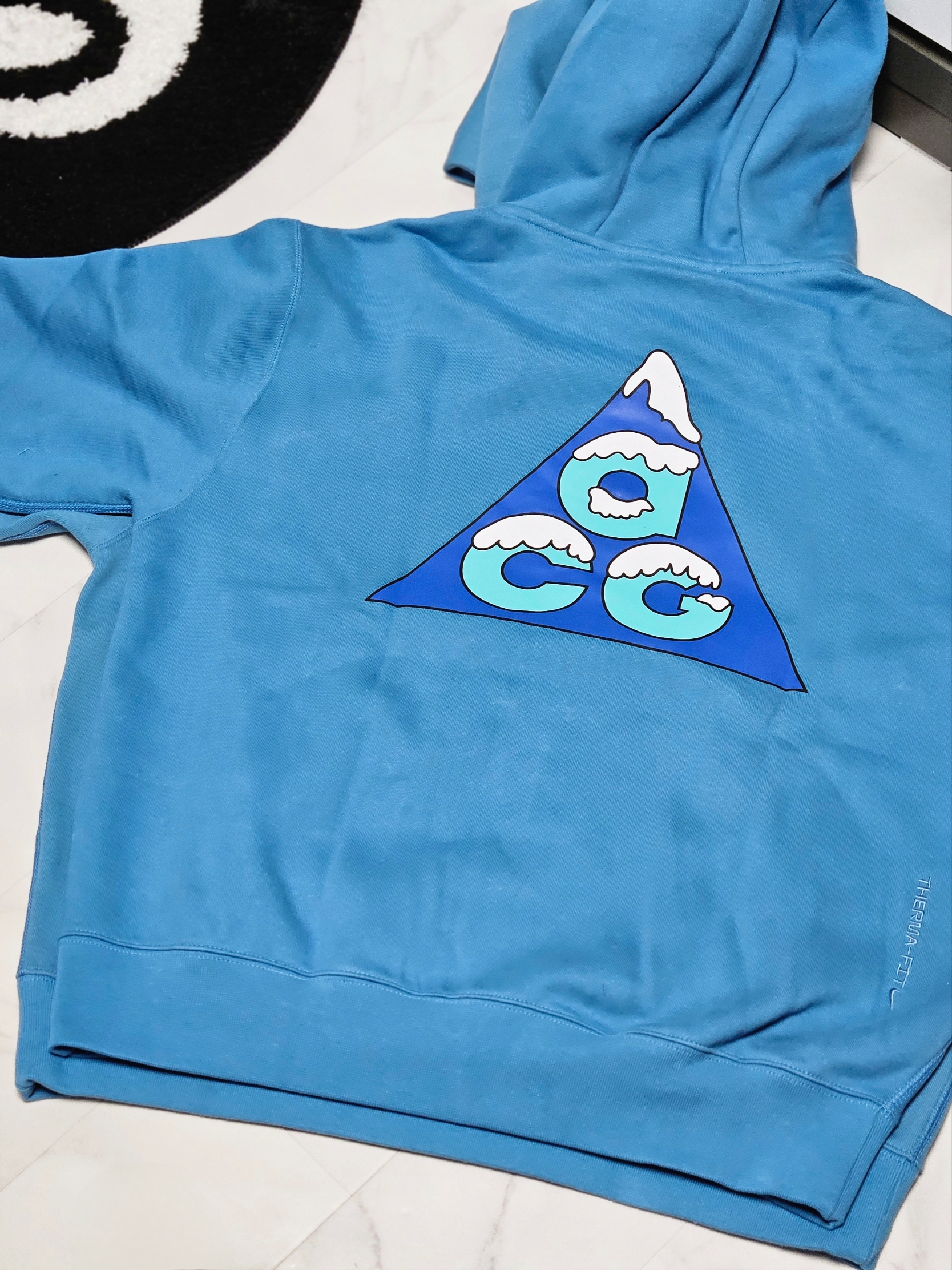 Nike ACG Therma-Fit Full Zip Graphic Hoodie Dutch Blue 착용 스타일 - 5