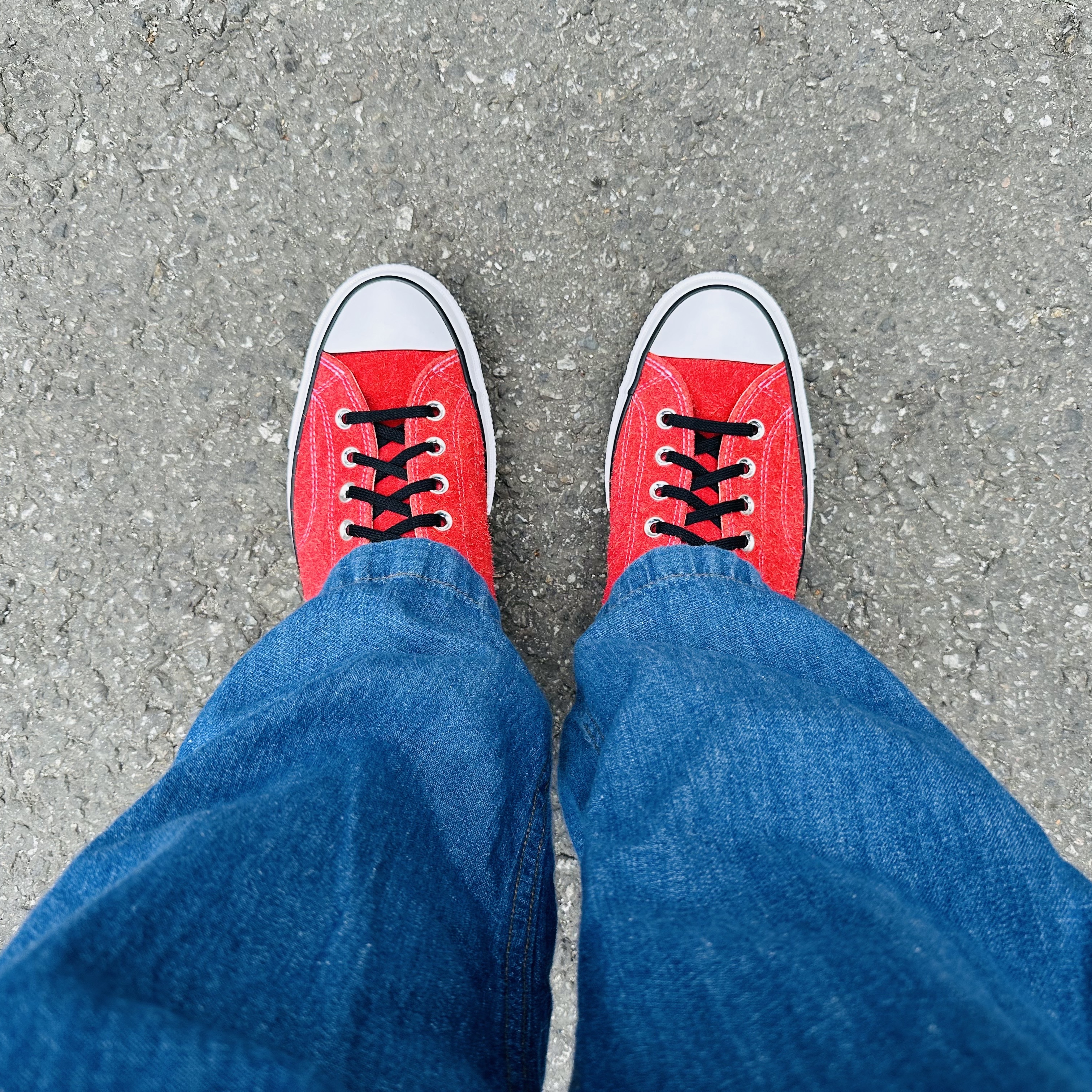 Converse x Stussy Chuck 70 Ox Poppy Red 착용 스타일