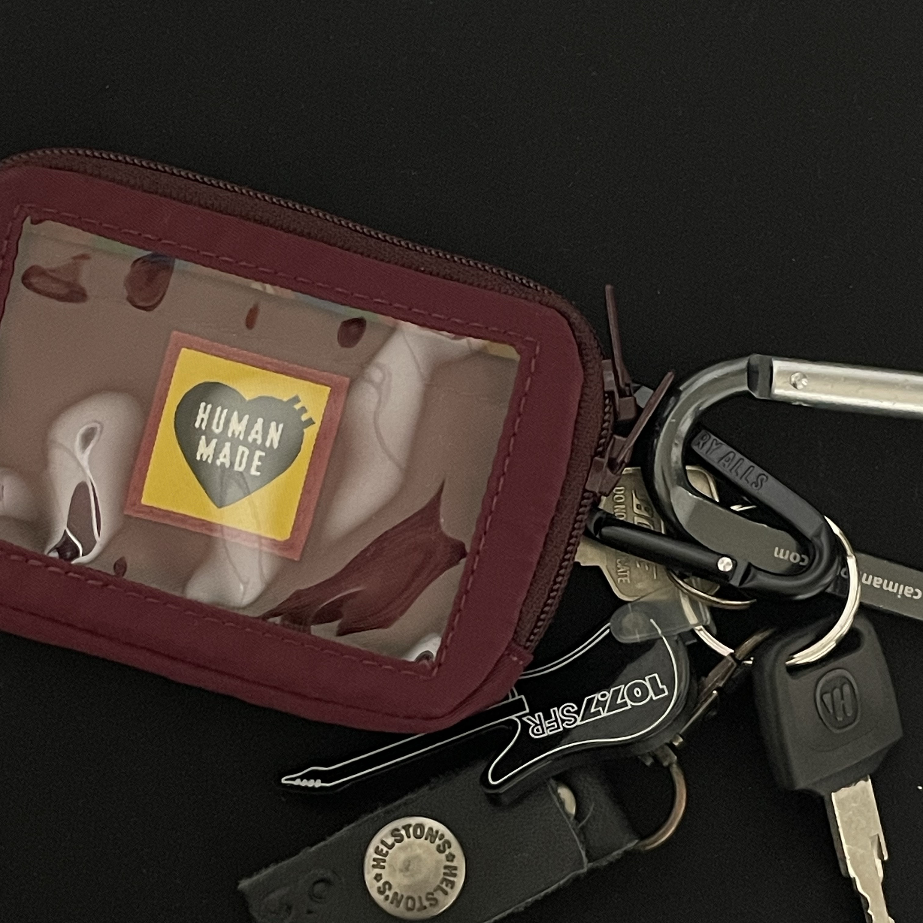Human Made Military Card Case Red 착용 스타일
