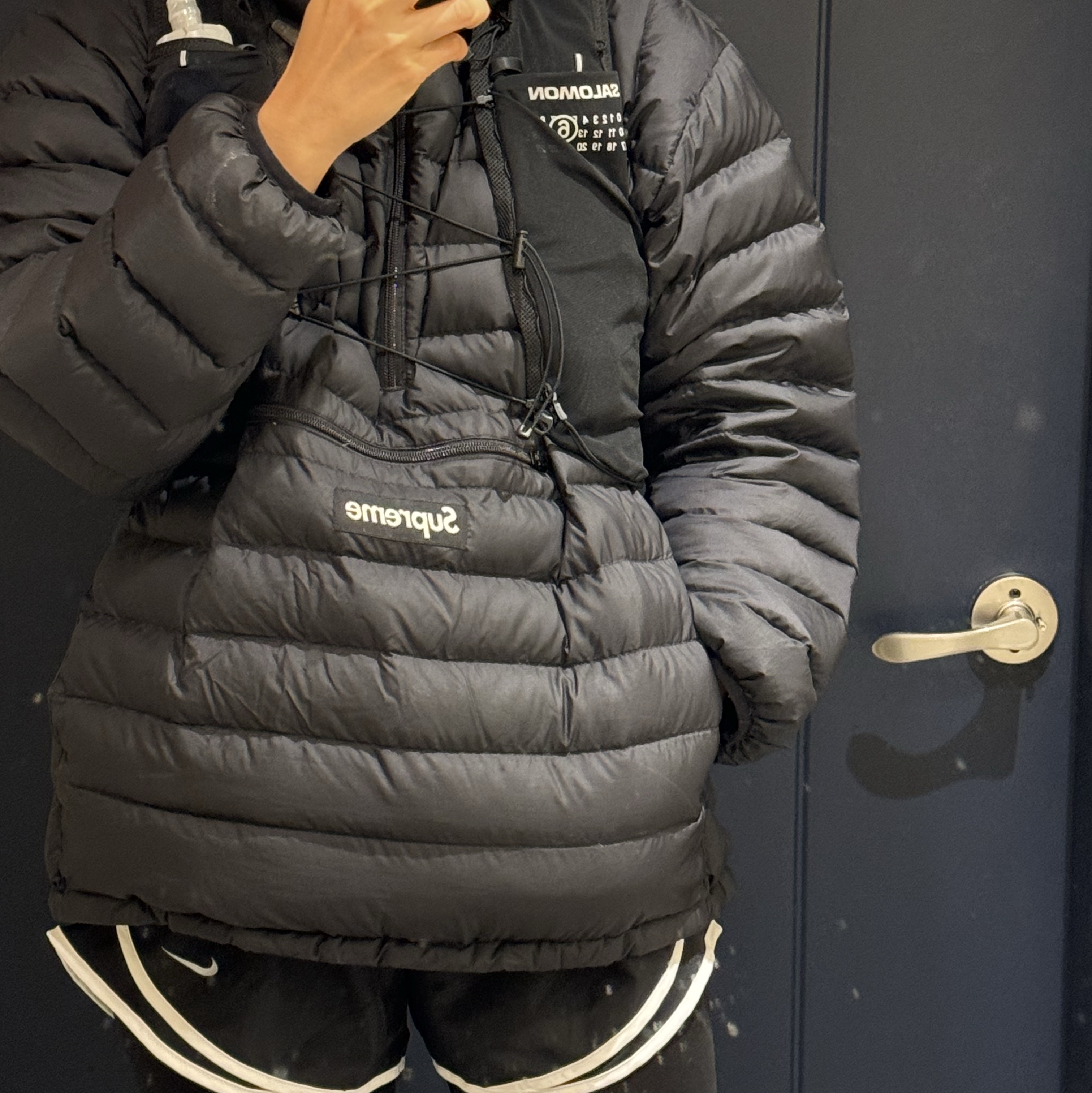 Salomon x MM6 Maison Margiela Gilet Black 착용 스타일 - 1