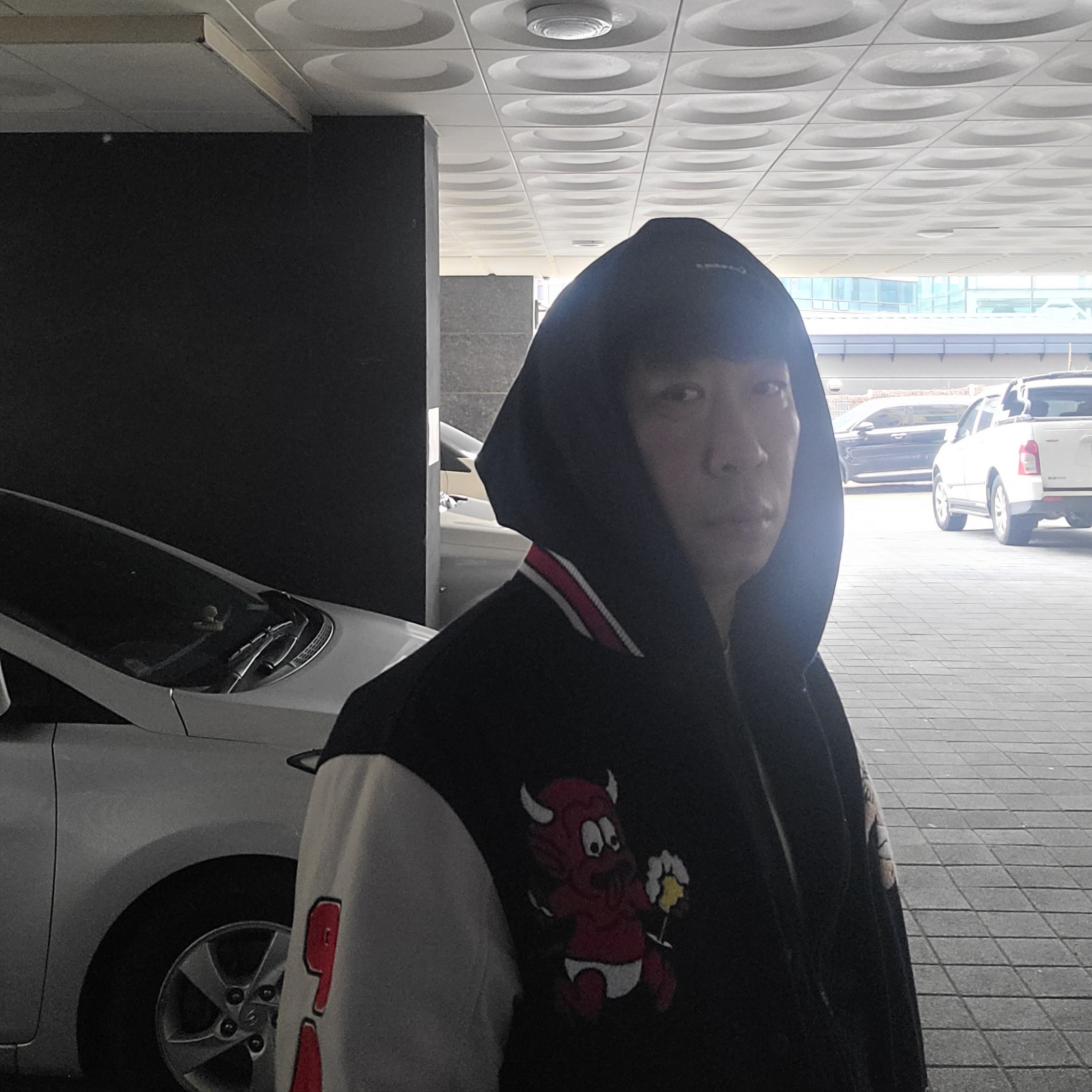 Palace Fallen Angels Varsity Jacket Navy - 23SS, Balenciaga Paris Logo 22 Zip-Up Hoodie Dark Navy 착용 스타일 - 1