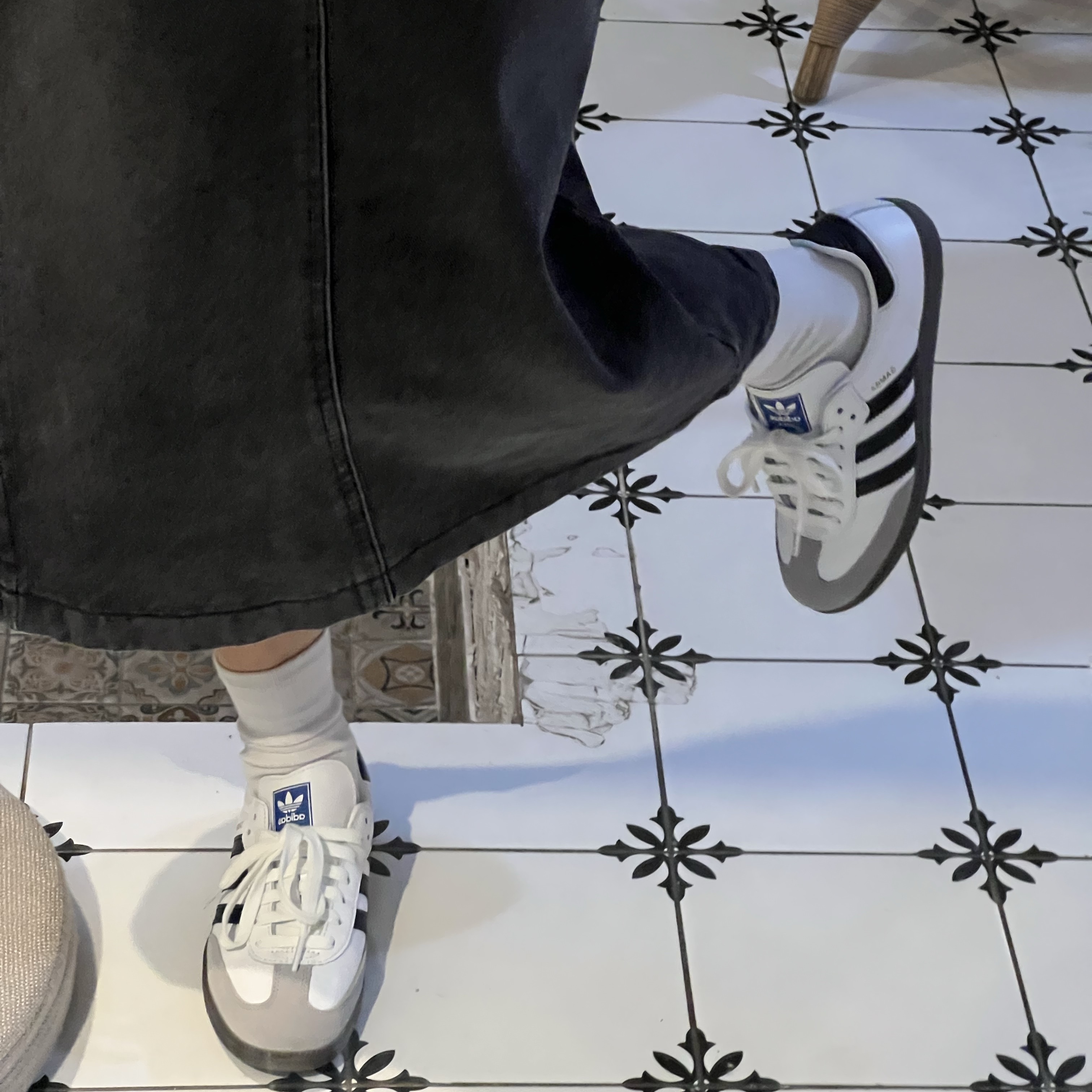 Adidas Samba OG Cloud White 착용 스타일