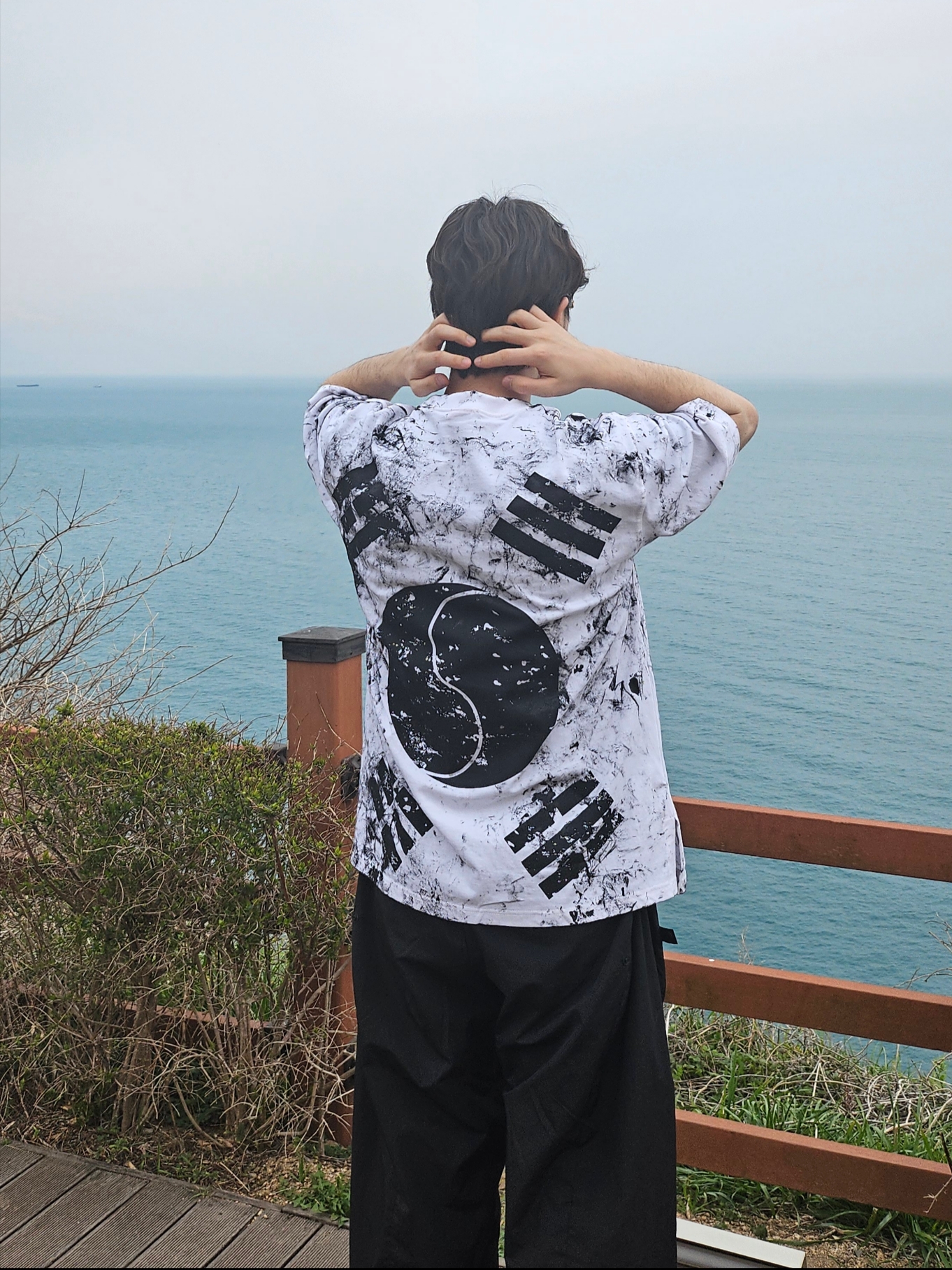 Sansan Gear Side Snap Pants Black, Adidas Adifom Q Core Black Carbon 착용 스타일 - 3