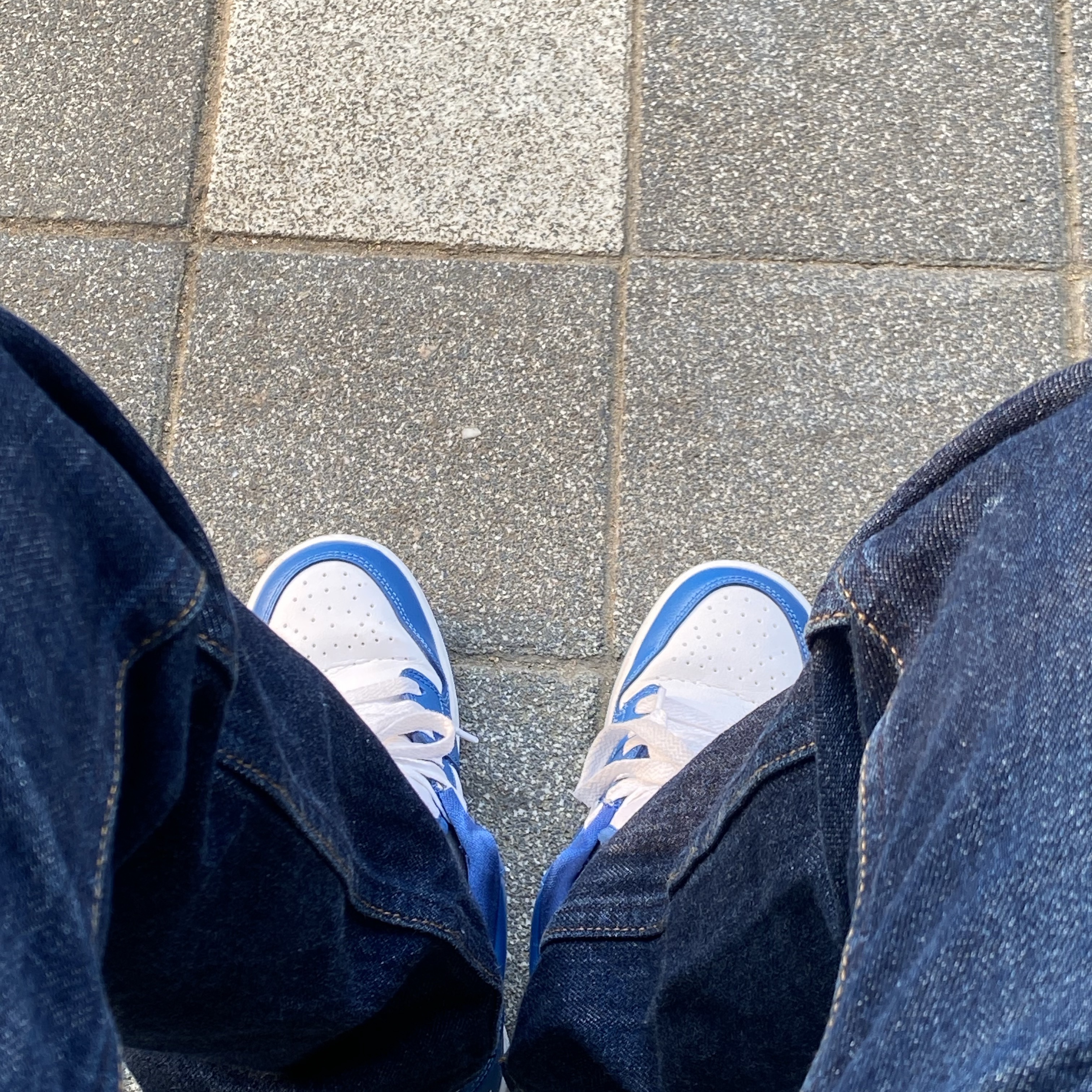 (W) Jordan 1 Low White Dark Marina Blue 착용 스타일