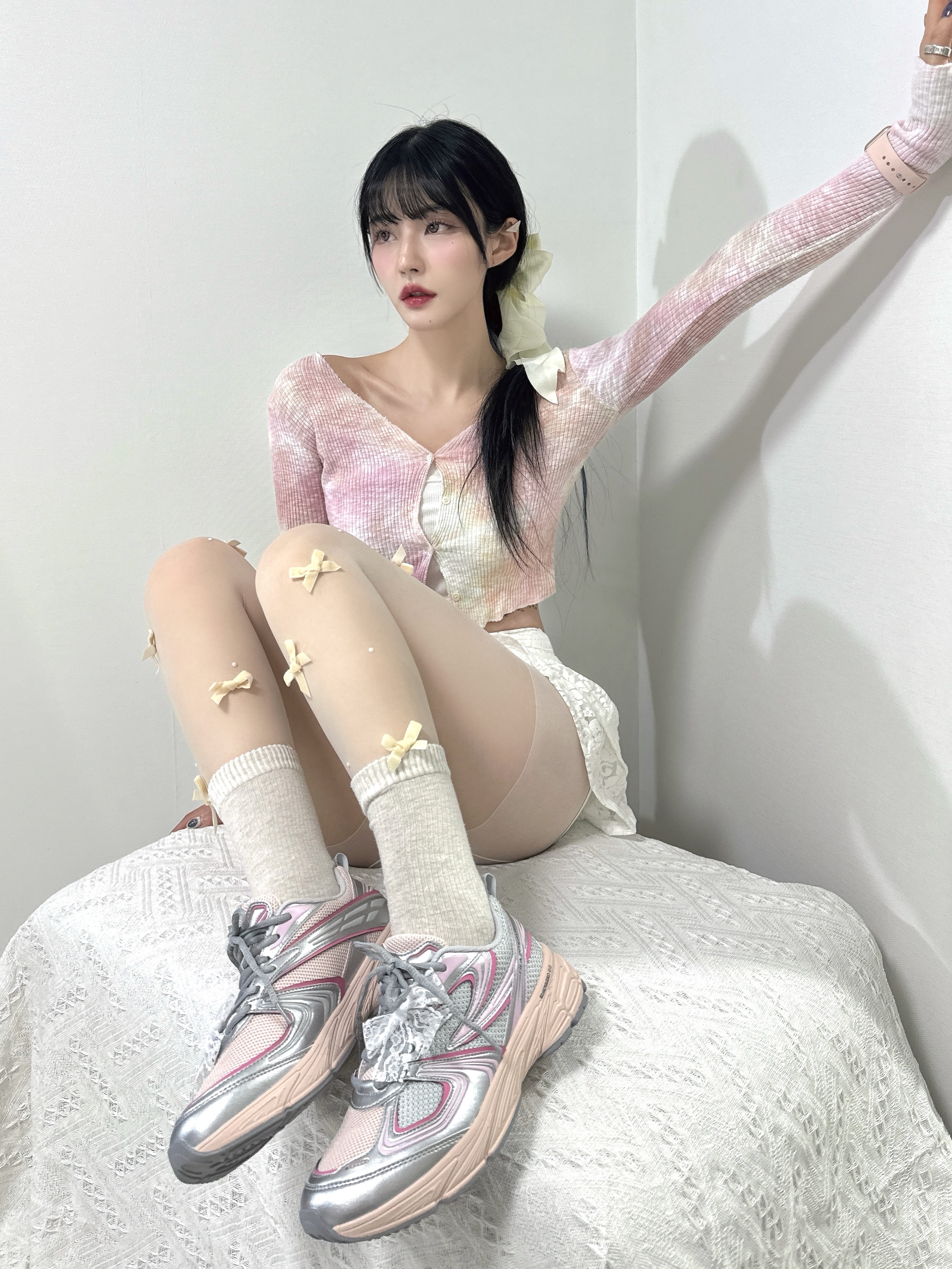 Fila Interun Pink Blossom 착용 스타일 - 4