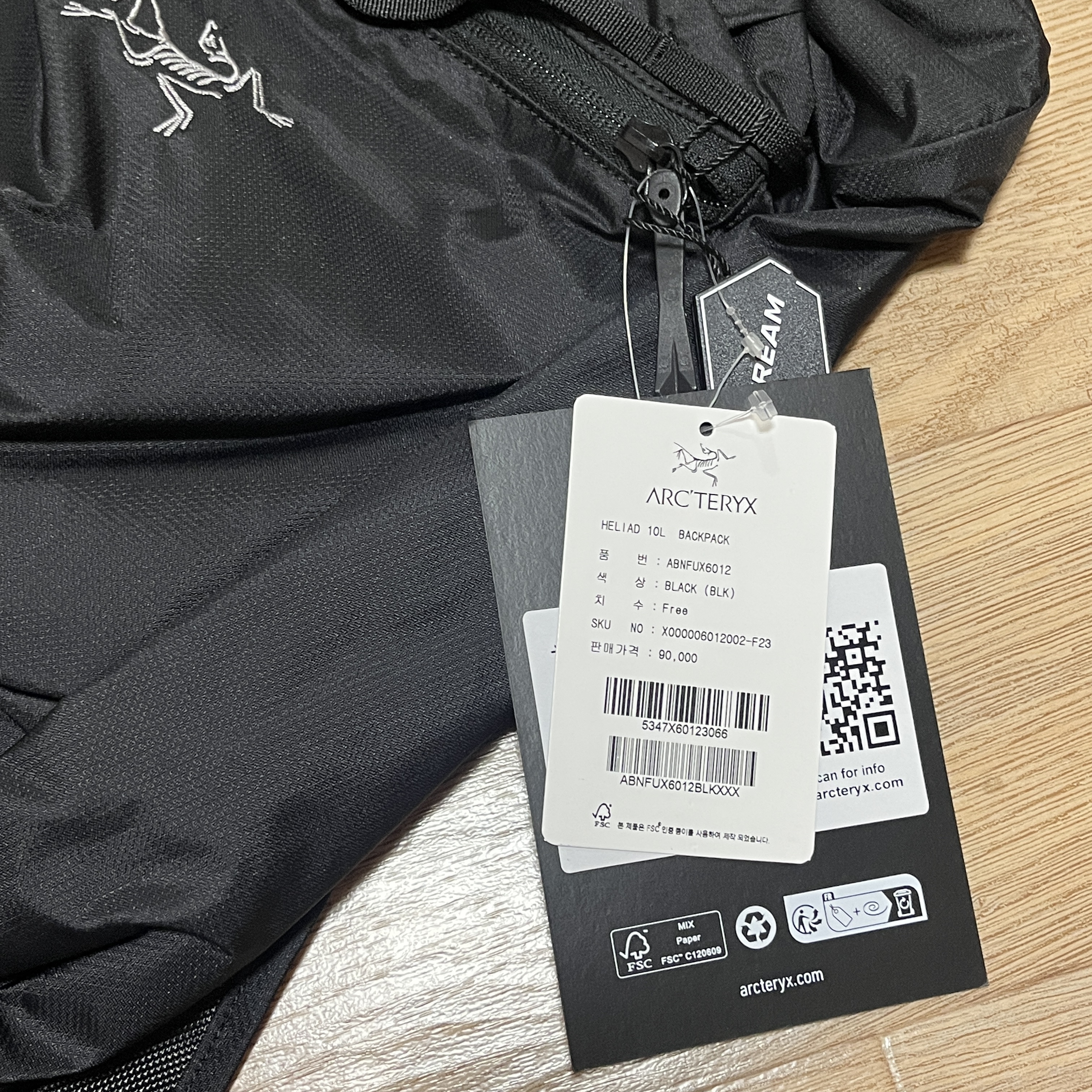 Arc'teryx Heliad 10 Backpack Black 착용 스타일 - 3