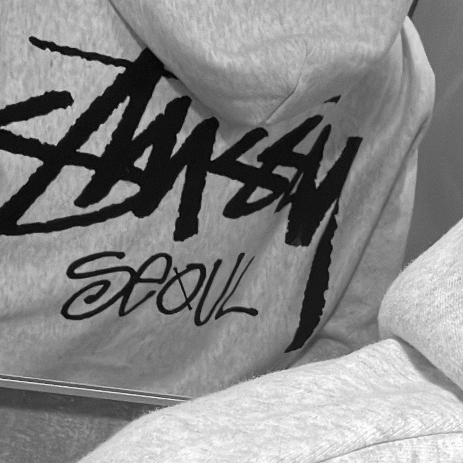 Stussy Stock Seoul Hood Ash Heather 2023 착용 스타일