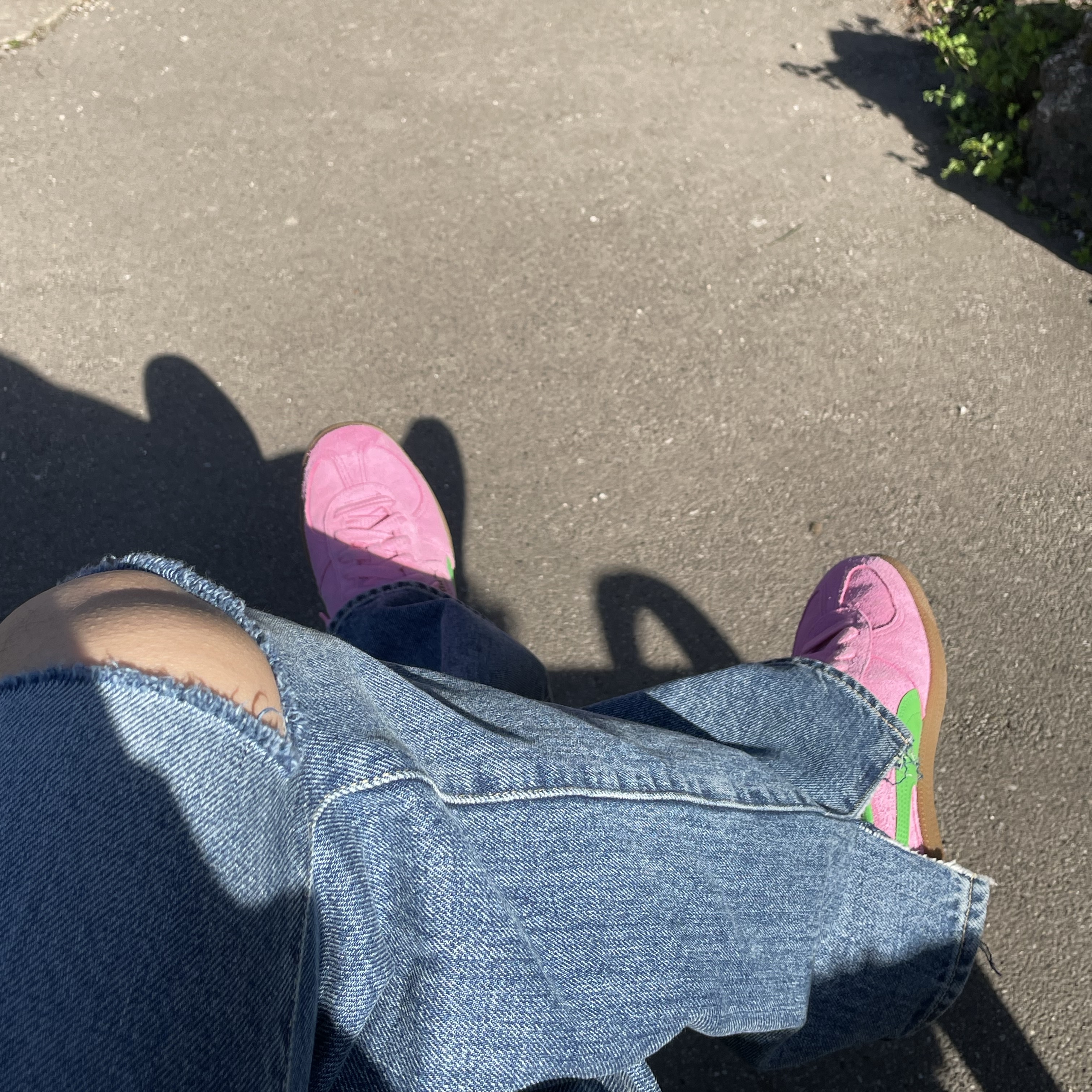 Puma Palermo Special Pink Delight Green 착용 스타일
