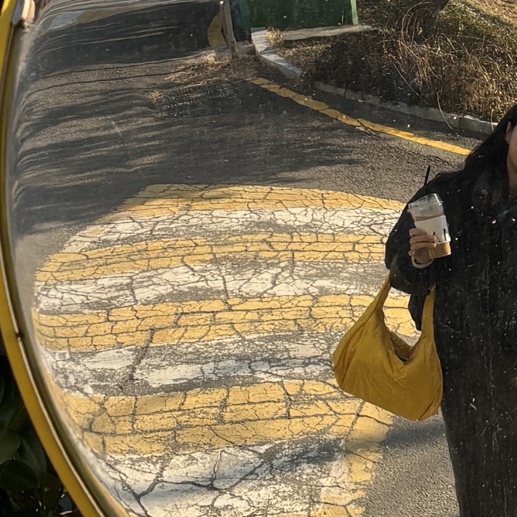 COS Diamond Quilted Hand Bag Yellow 착용 스타일