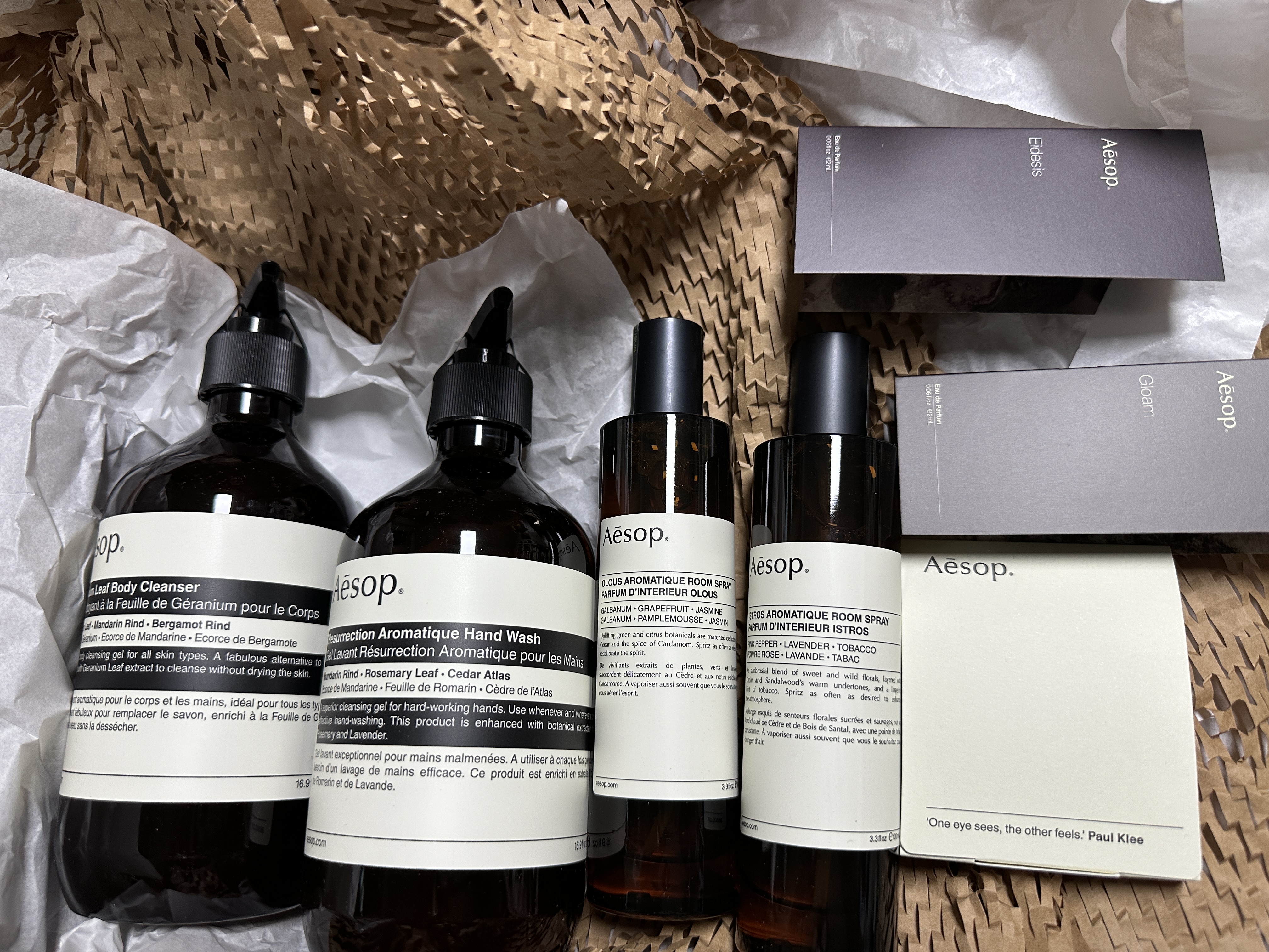 Aesop Reverence Aromatique Hand Wash with Pump 500ml, Aesop Istros Aromatique Room Spray 100ml (Korean Ver.) 착용 스타일