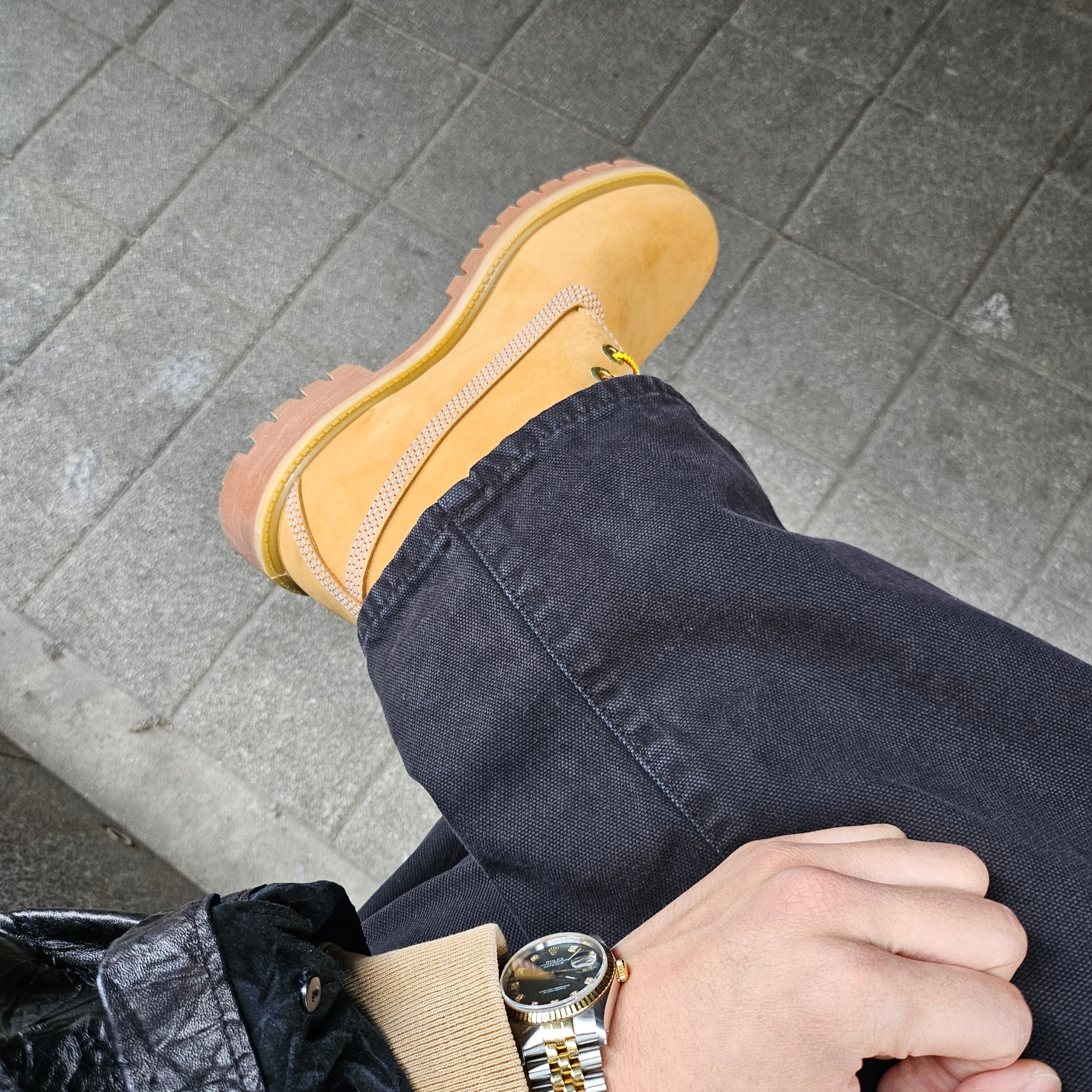 Timberland Premium 6 inch Waterproof Boot Wheat Nubuck - Wide 착용 스타일