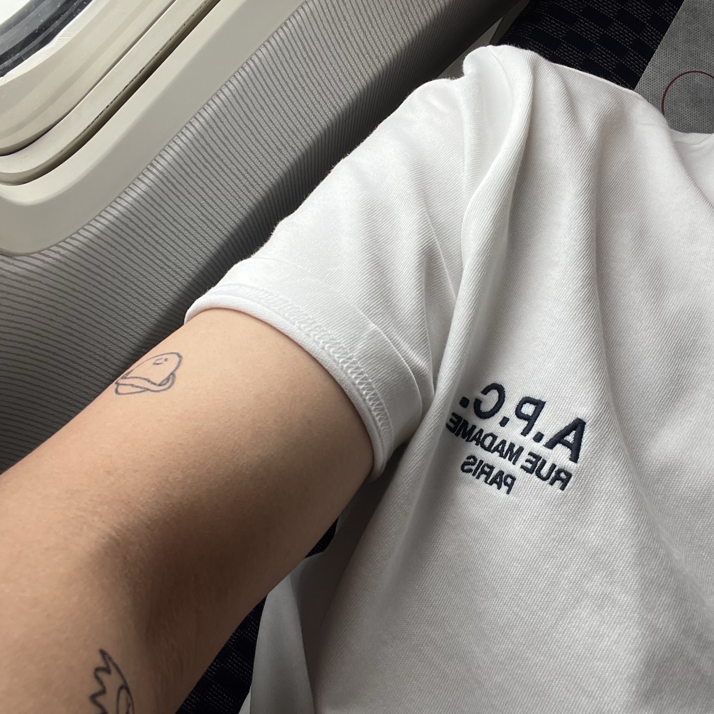 A.P.C. Raymond T-Shirt White 착용 스타일