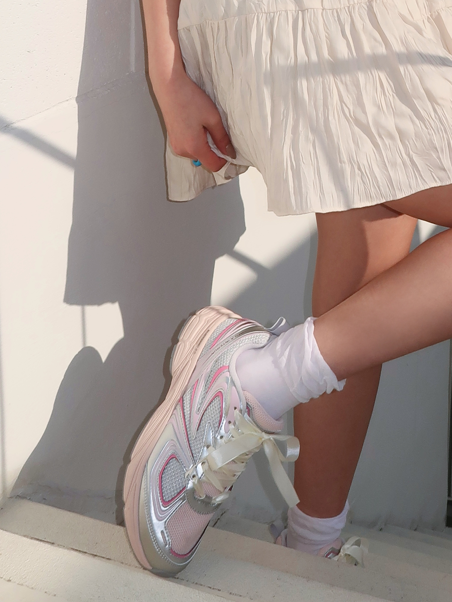 Fila Interun Pink Blossom 착용 스타일 - 4