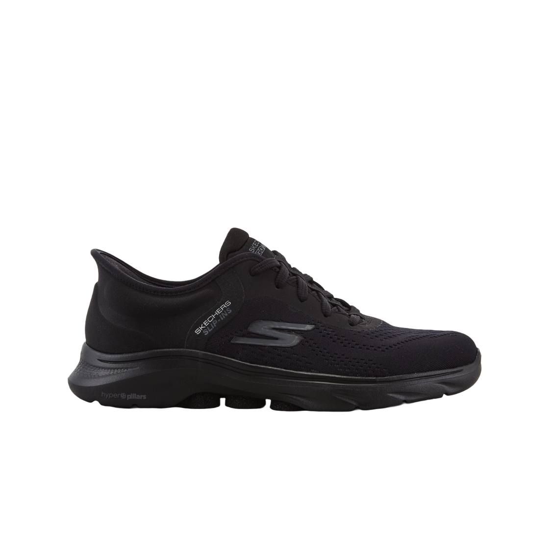 (W) 스케쳐스 고워크 7 슬립인스 블랙((W) Skechers Go Walk 7 Slip Ins Black)