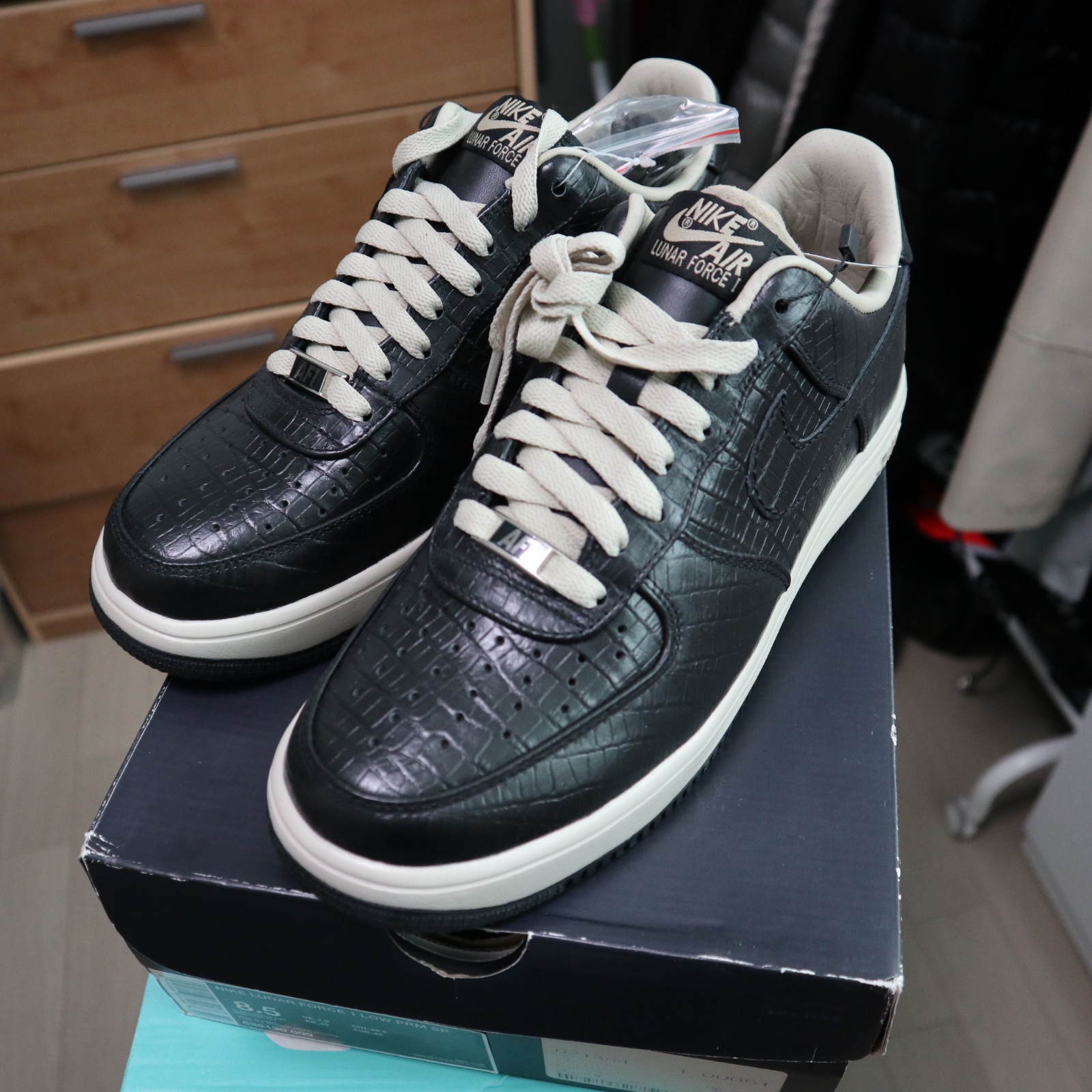 Nike x Fragment Lunar Force 1 Low Premium SP Croc 착용 스타일 - 2