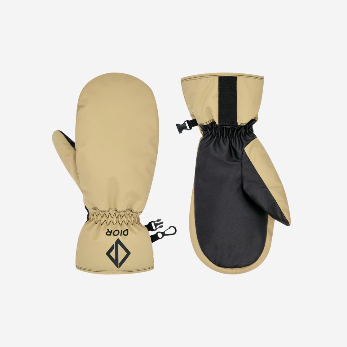 Dior And Peter Doig CD Diamond Ski Mittens Beige Technical Taffeta 상세 이미지 1