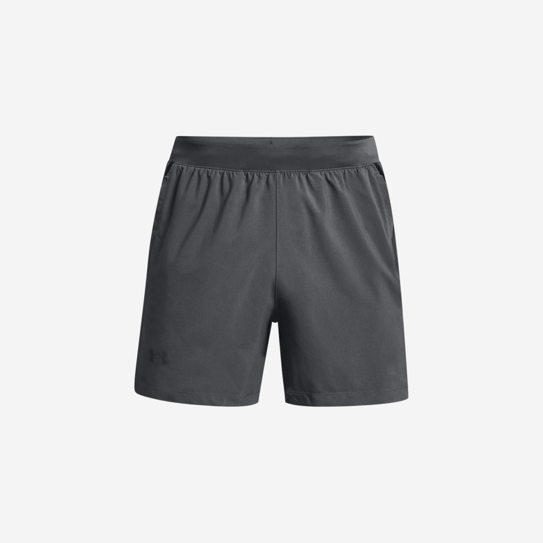 Under Armour Launch Run 5 Inch Shorts Mod Gray Light Heather White 상세 이미지 1