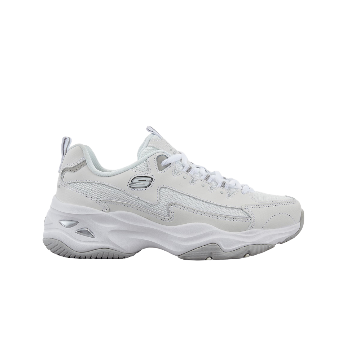 (W) 스케쳐스 딜라이트 4.0 화이트((W) Skechers D'Lites 4.0 White)