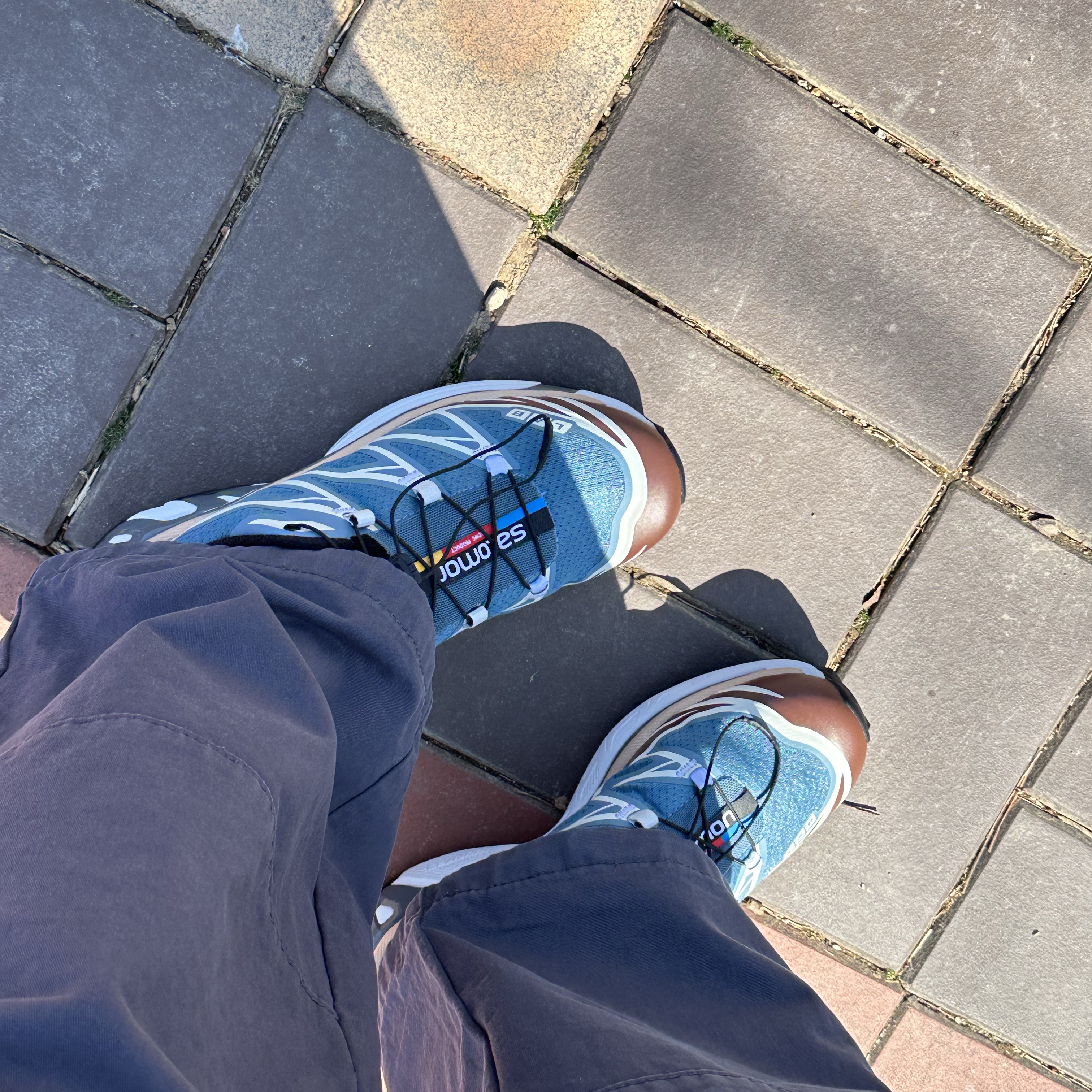 Salomon XT-6 Aegean Blue Tortoise Shell 착용 스타일 - 1