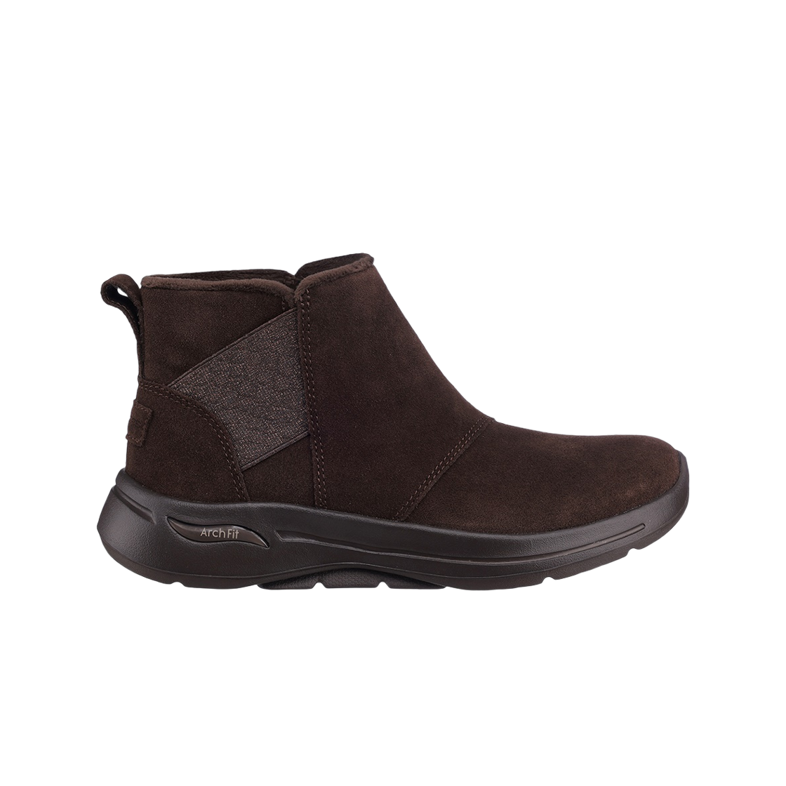 (W) 스케쳐스 고워크 아치핏 부츠 스웨이드 초콜렛((W) Skechers Go Walk Arch Fit Boots Suede Chocolate)