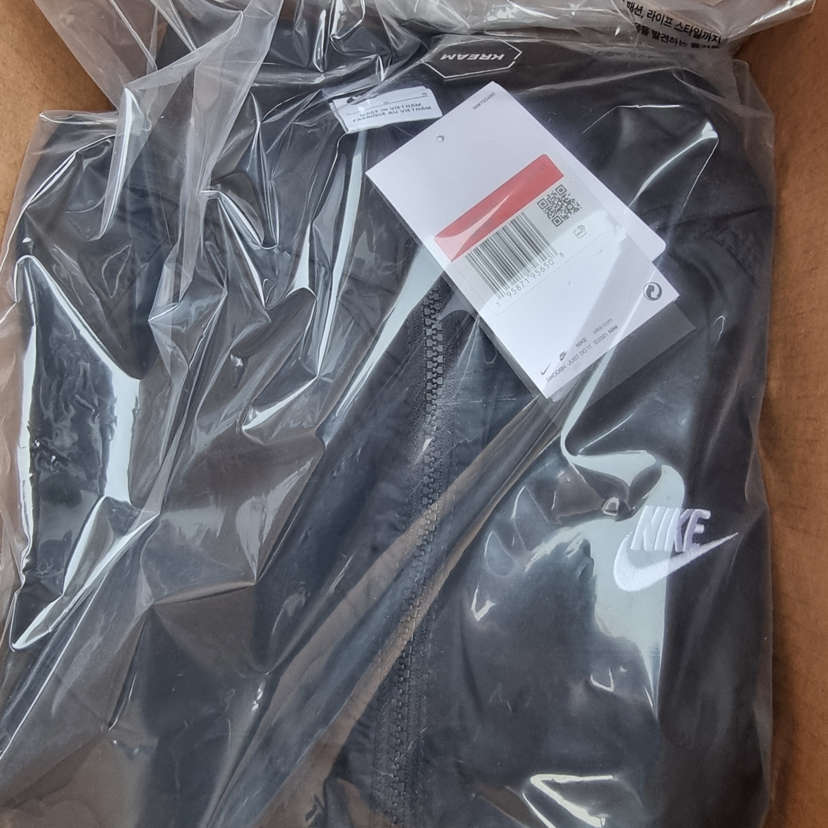 Nike NSW Unlined Woven Windrunner Anorak Jacket Black - Asia 착용 스타일 - 2