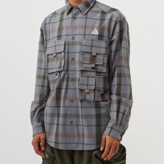 Nike ACG Dri-Fit UV Devastation Trail Shirt Smoke Grey - Asia 착용 스타일