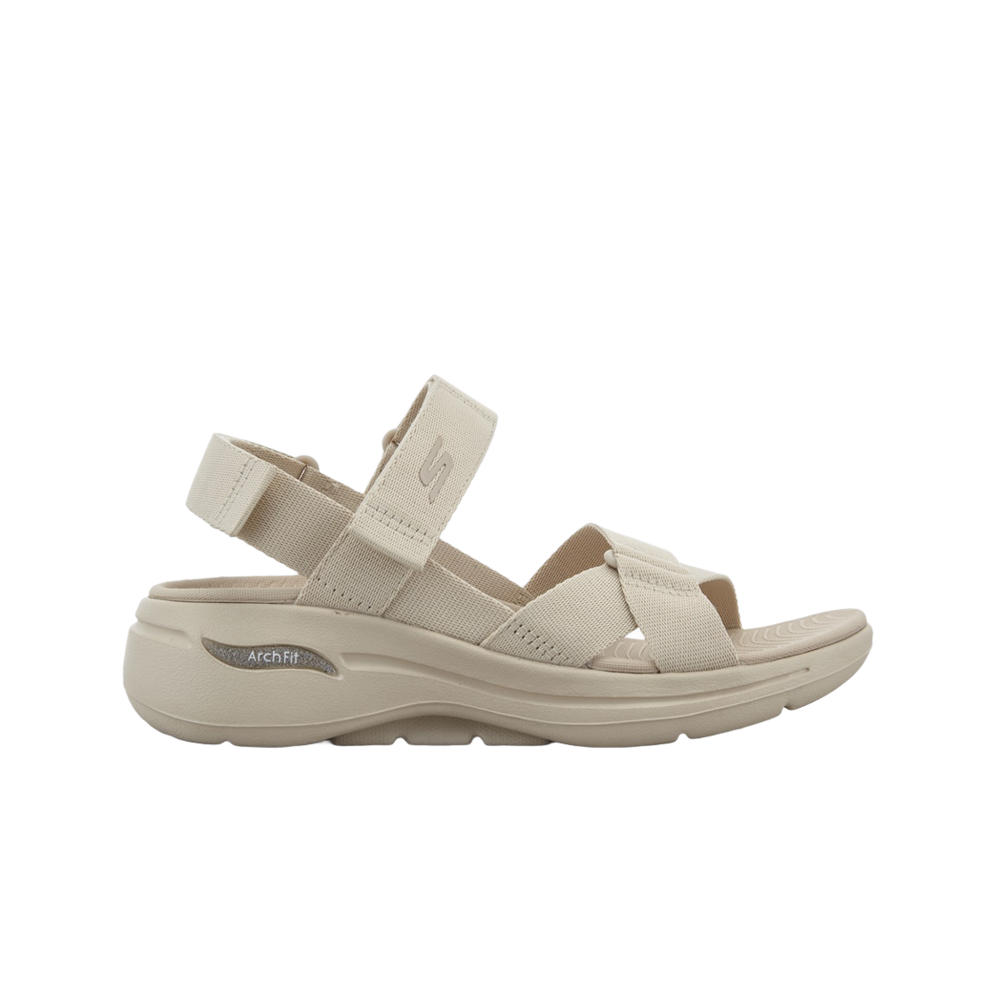 (W) 스케쳐스 고워크 아치핏 샌들 내츄럴((W) Skechers Go Walk Arch Fit Sandal Natural)