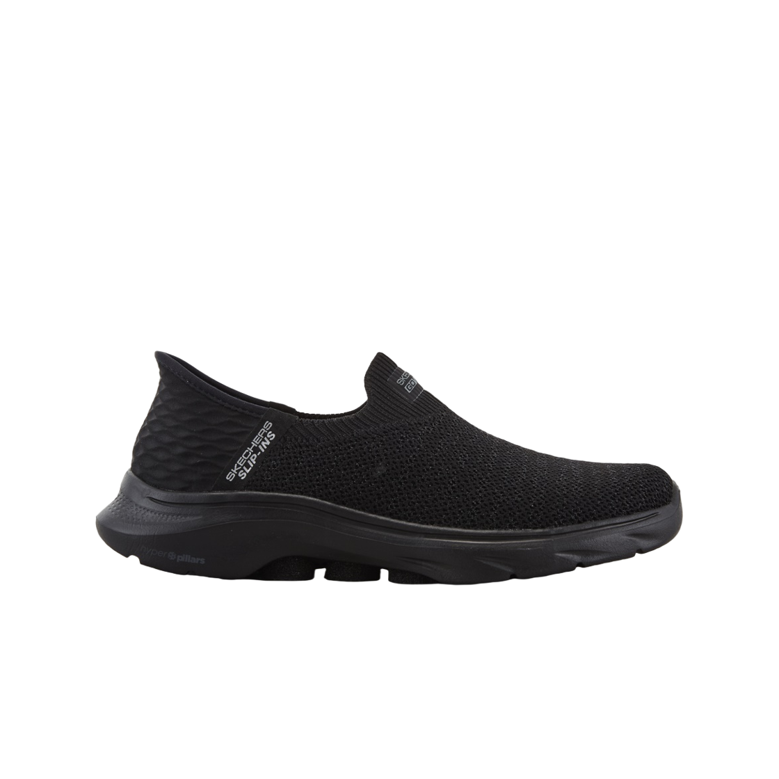 (W) 스케쳐스 고워크 7 슬립인스 블랙((W) Skechers Go Walk 7 Slip Ins Black)