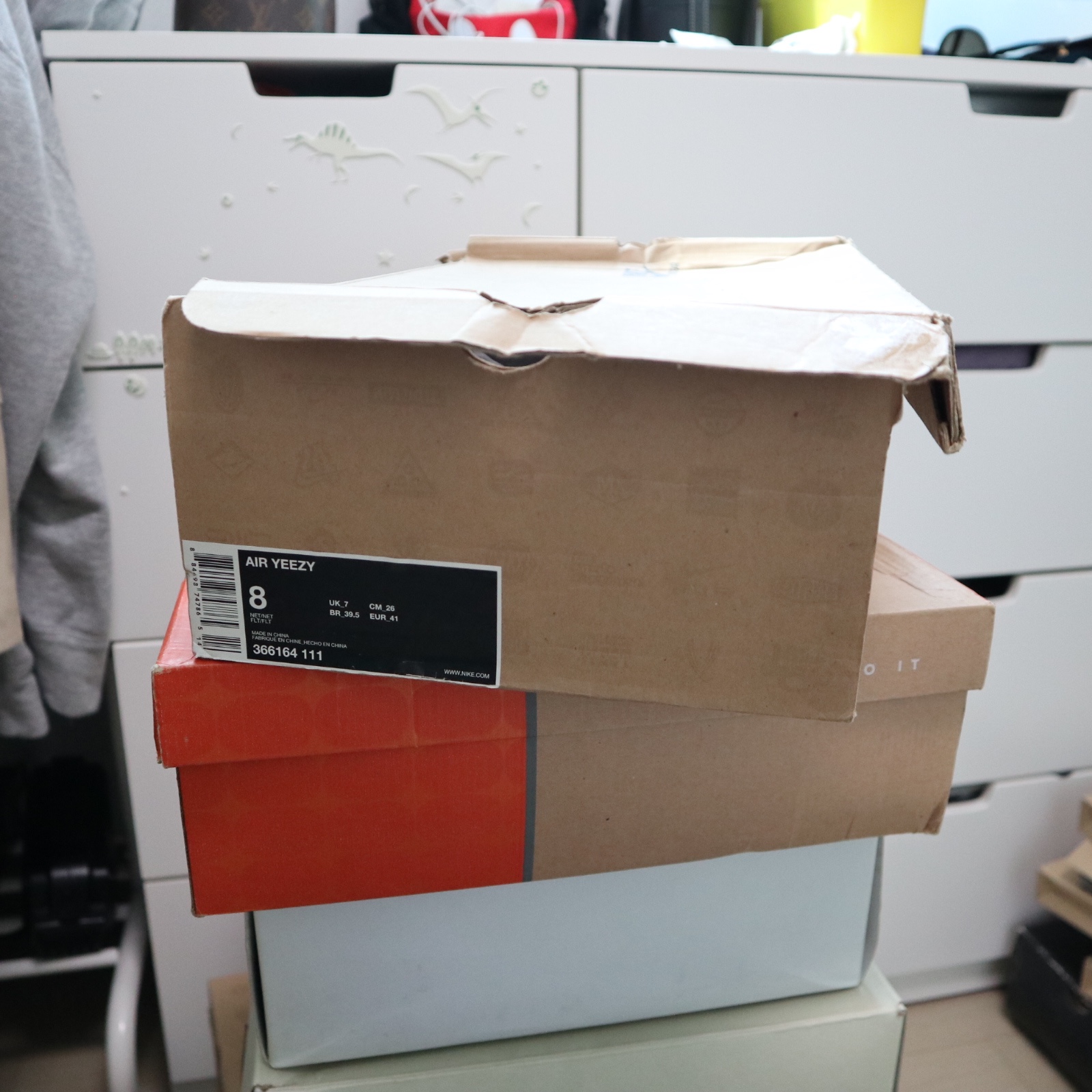 Nike Air Yeezy 1 Net Tan 착용 스타일 - 1