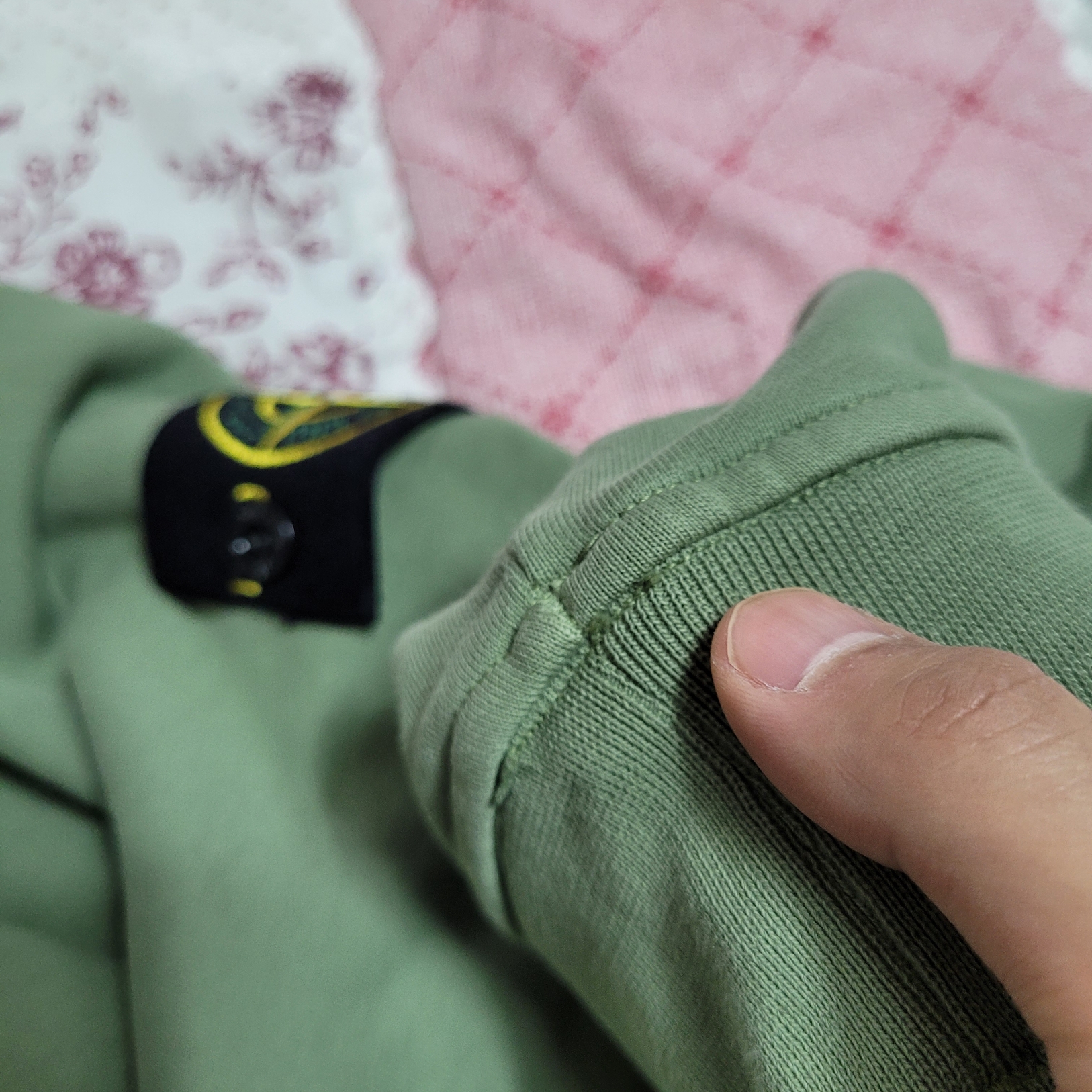 Stone Island 64151 Cotton Fleece Hooded Sweatshirt Sage Green - 23SS 착용 스타일 - 2