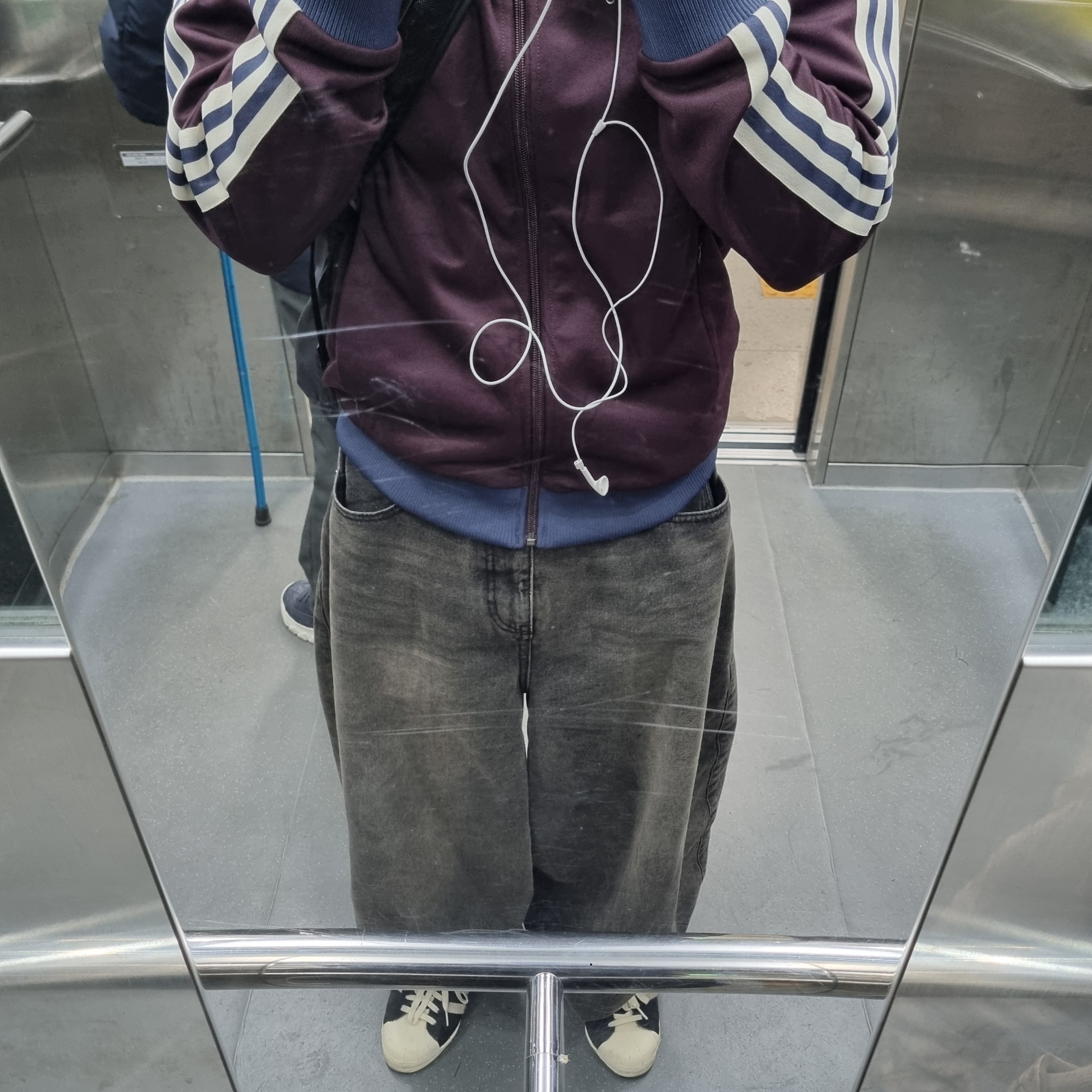 Adidas Spain Beckenbauer Track Top Shadow Maroon - KR Sizing 착용 스타일