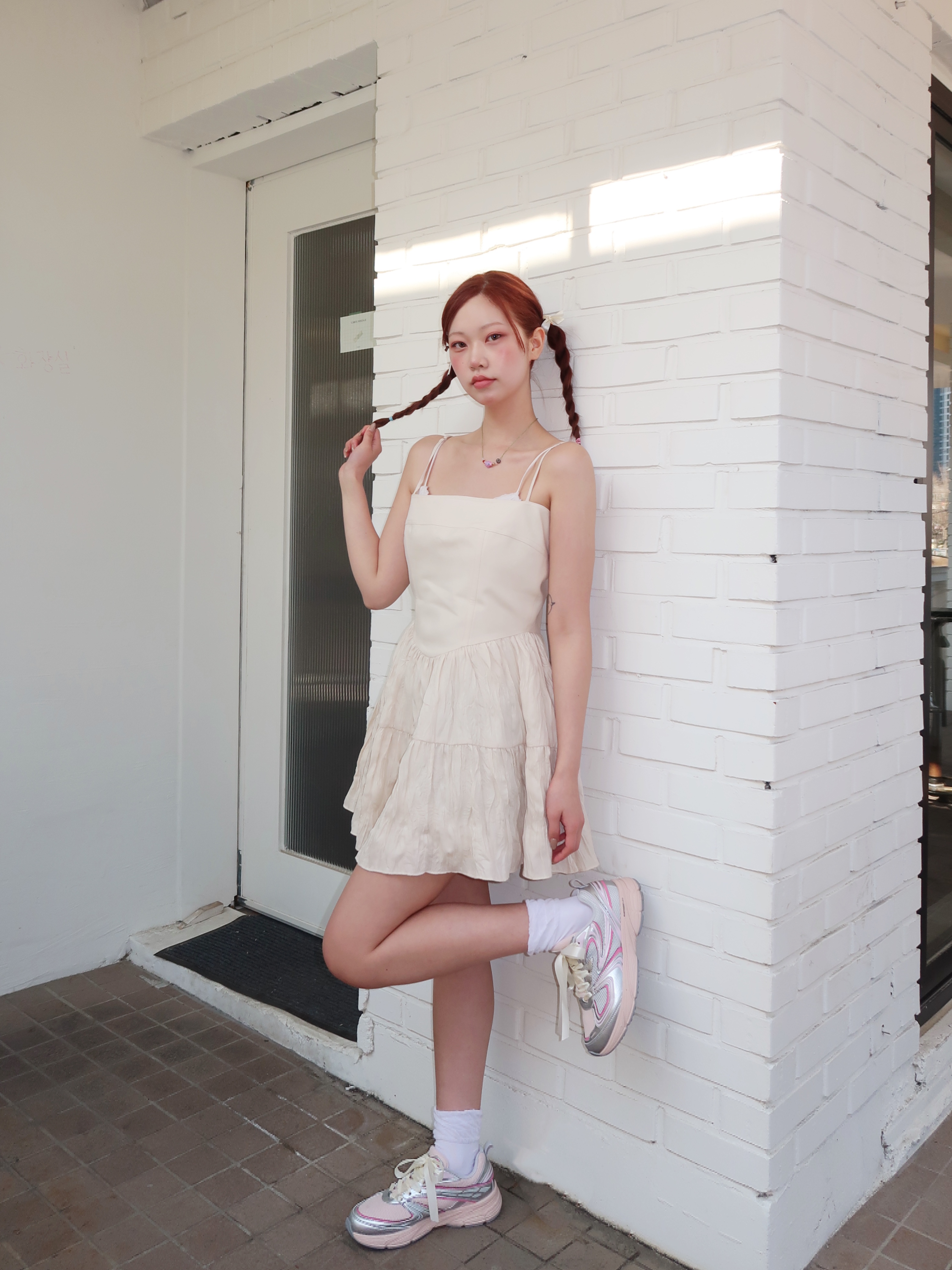 Fila Interun Pink Blossom 착용 스타일 - 2