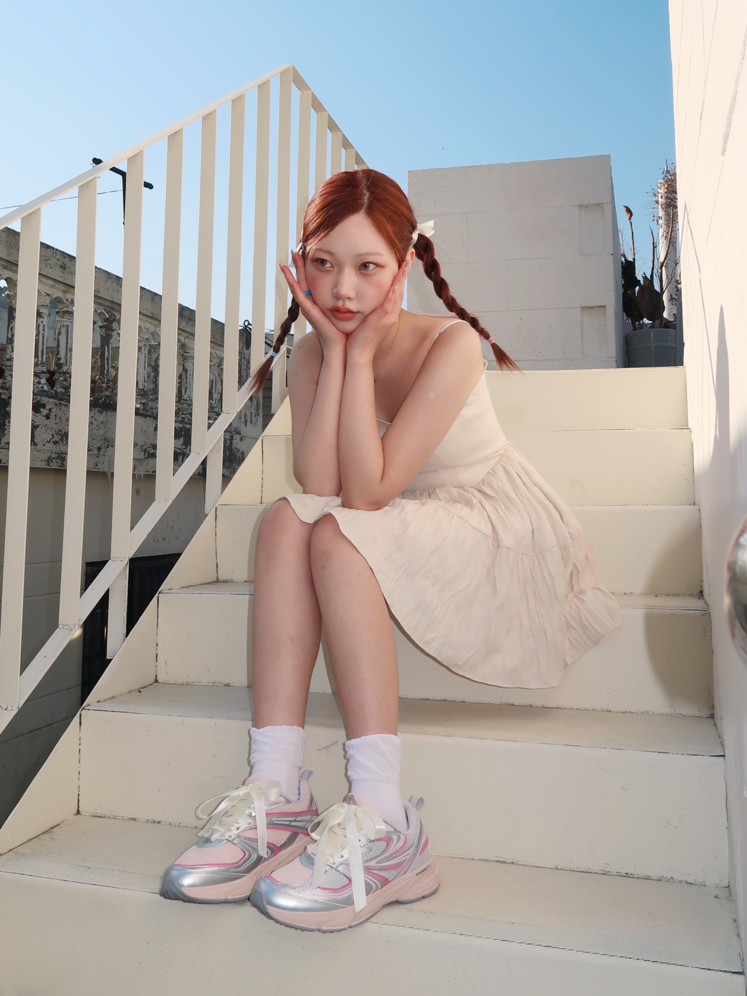 Fila Interun Pink Blossom 착용 스타일 - 1