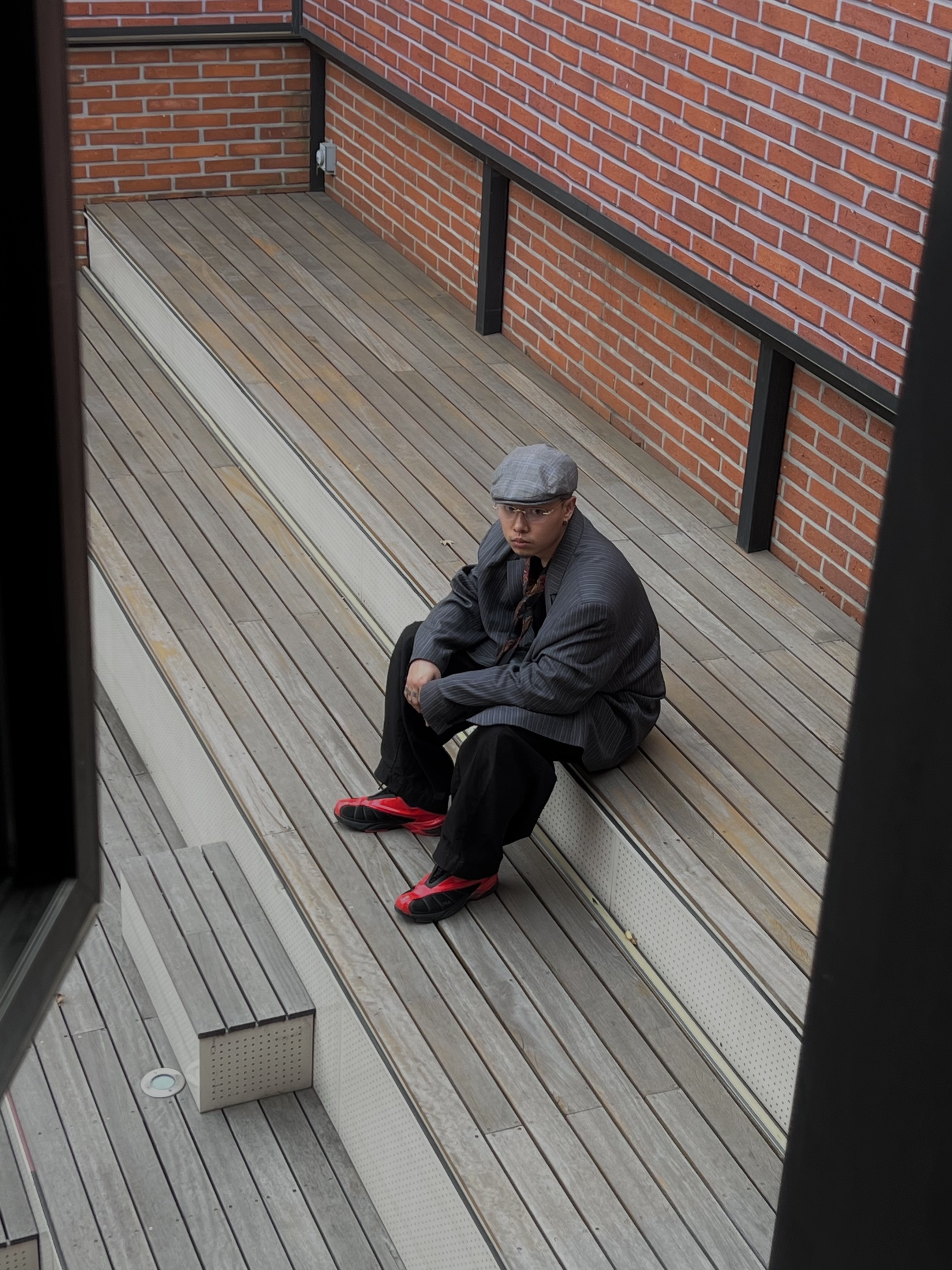 Fila Replica 2002 Black Red 착용 스타일 - 4